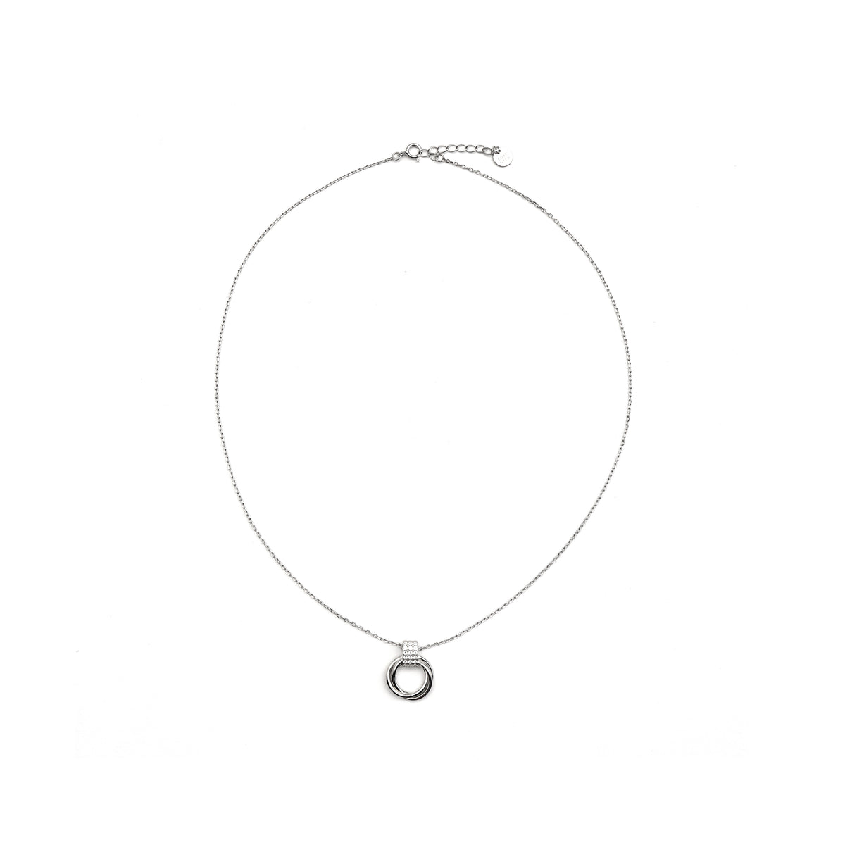 Collana in Argento Sterling 925 e Zirconia Cubica brillante con finitura in rodio - Ukyo