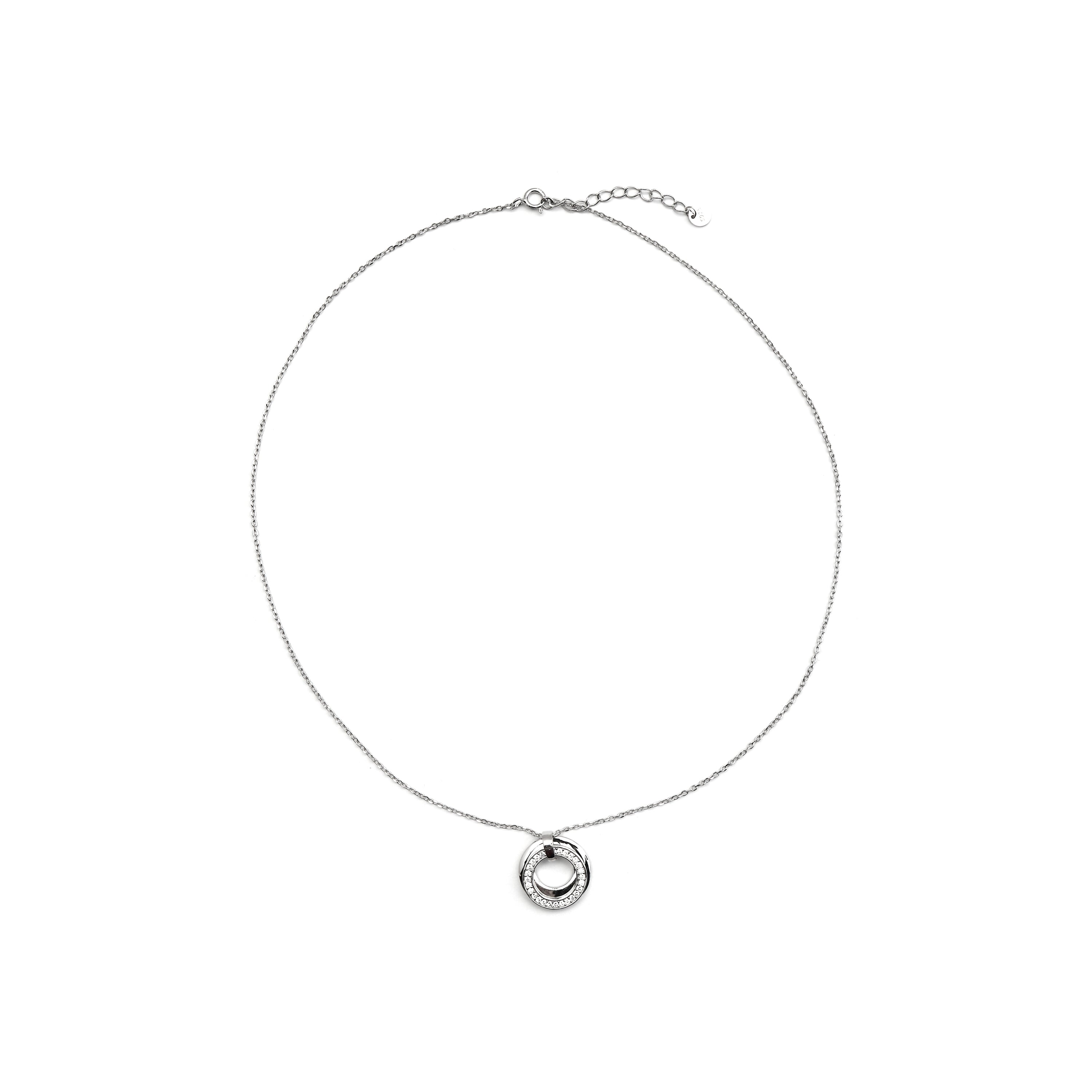 Collana in argento sterling 925 con finitura in rodio - Netoss