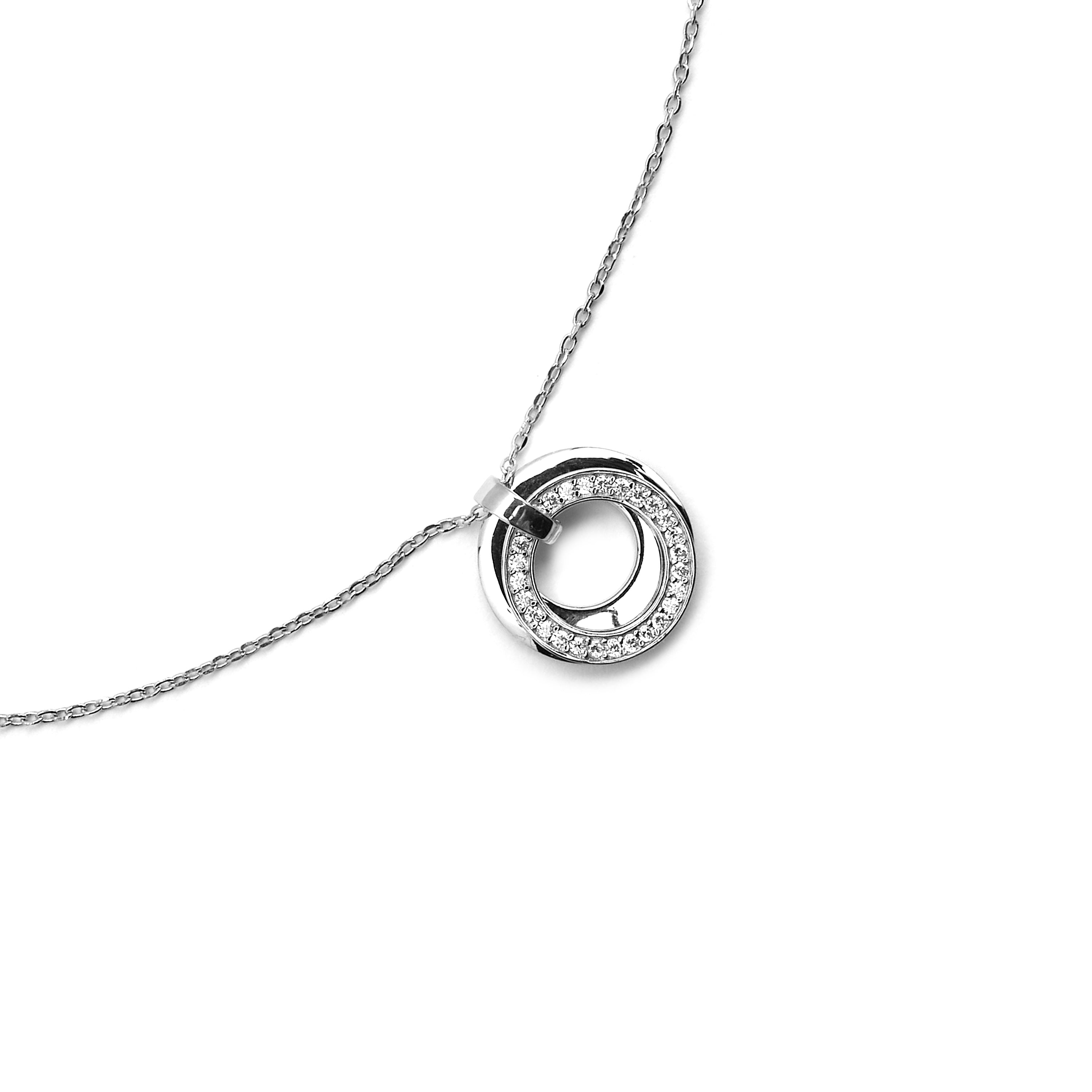 Collana in argento sterling 925 con finitura in rodio - Netoss