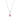 925 Sterling Silver and Padparadscha Necklace with Rhodium Finish - Norax