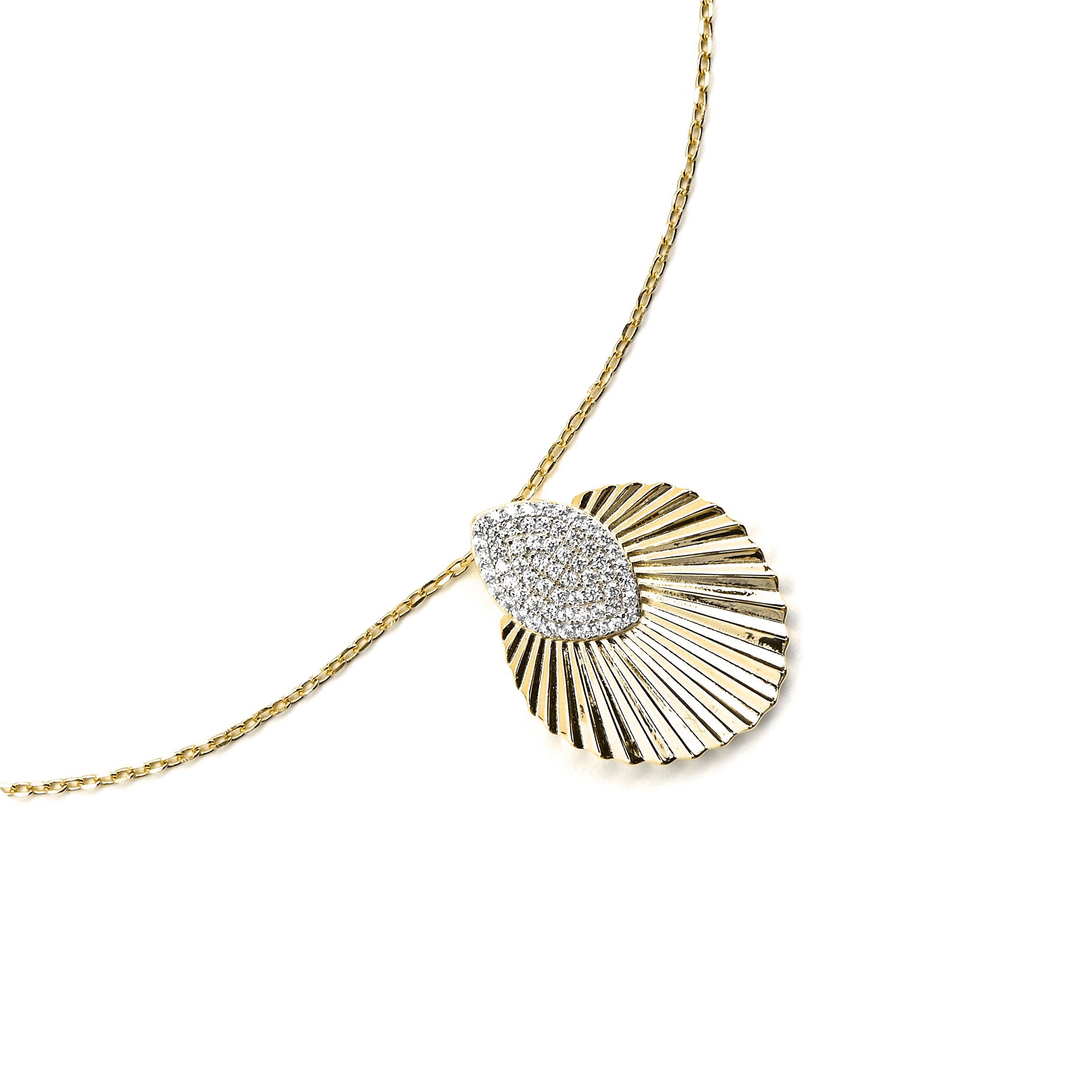 Collar de Plata de Ley 925 y Circonita Brillante acabado oro 18k - Drakfar
