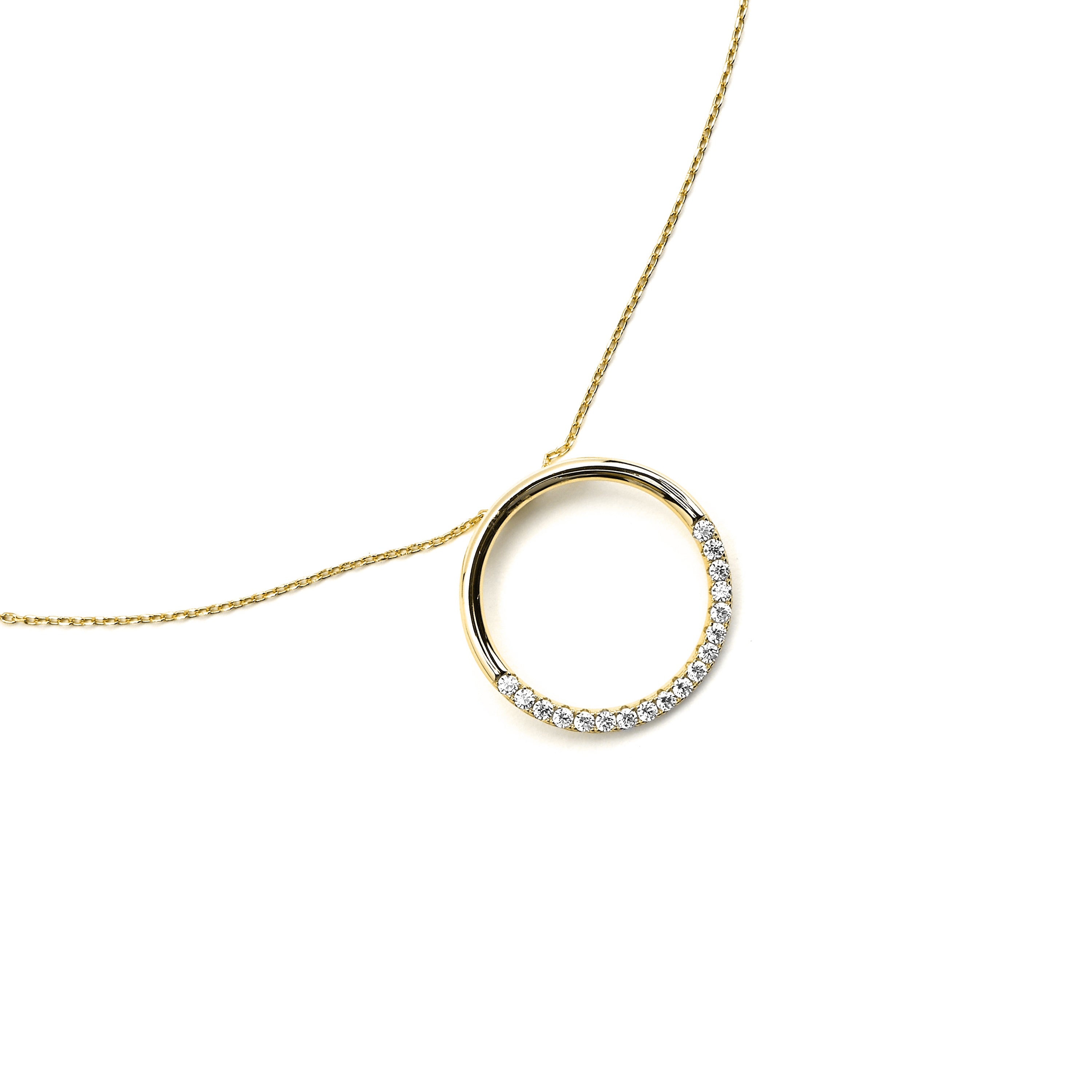 Collar de Plata de Ley 925 y Circonita Brillante acabado en rodio - Myna