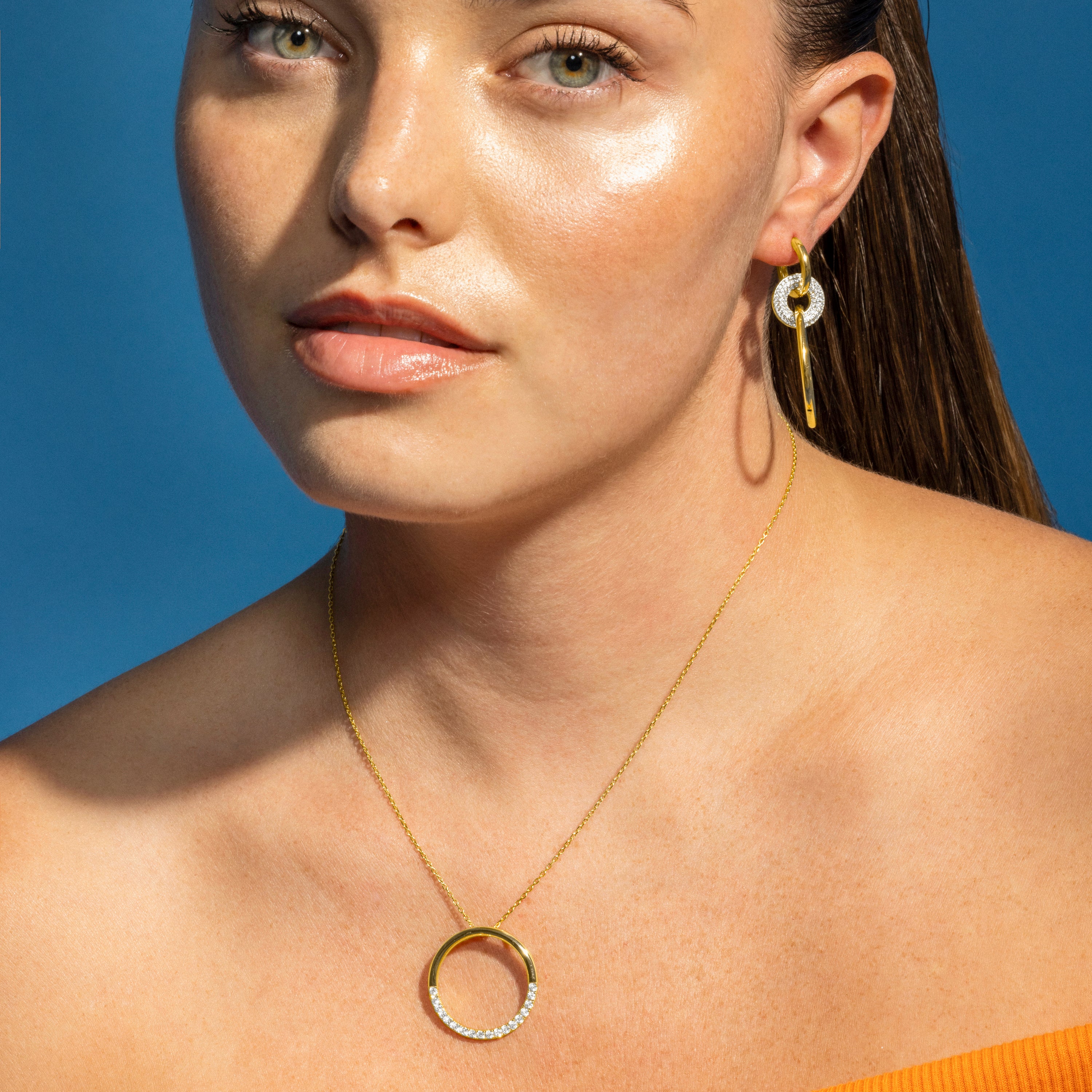 Collana in Argento Sterling 925 e Zirconia Cubica con finitura in rodio - Myna