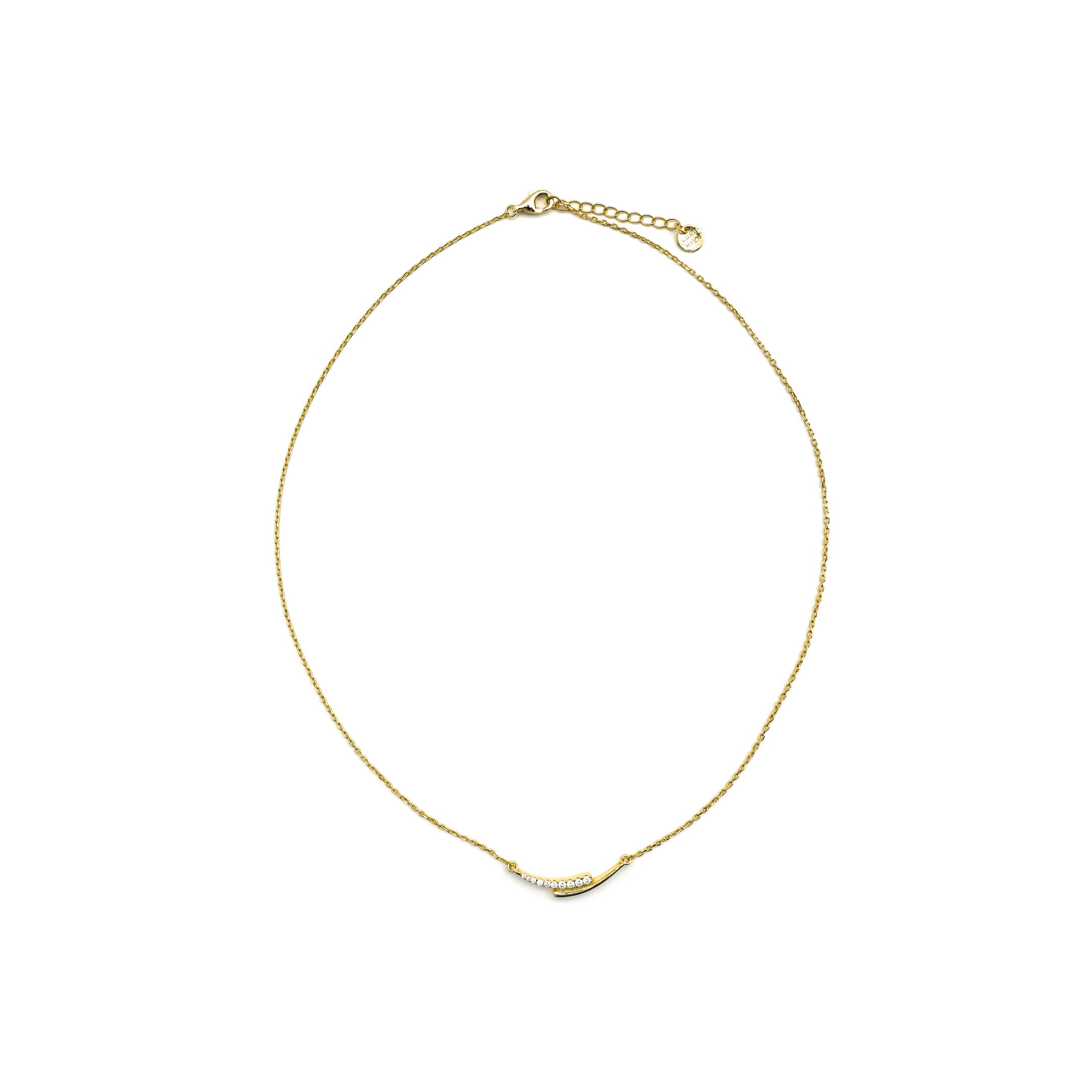 925 Sterling Silver Necklace with Brilliant Zirconia finished in Rhodium - Whis