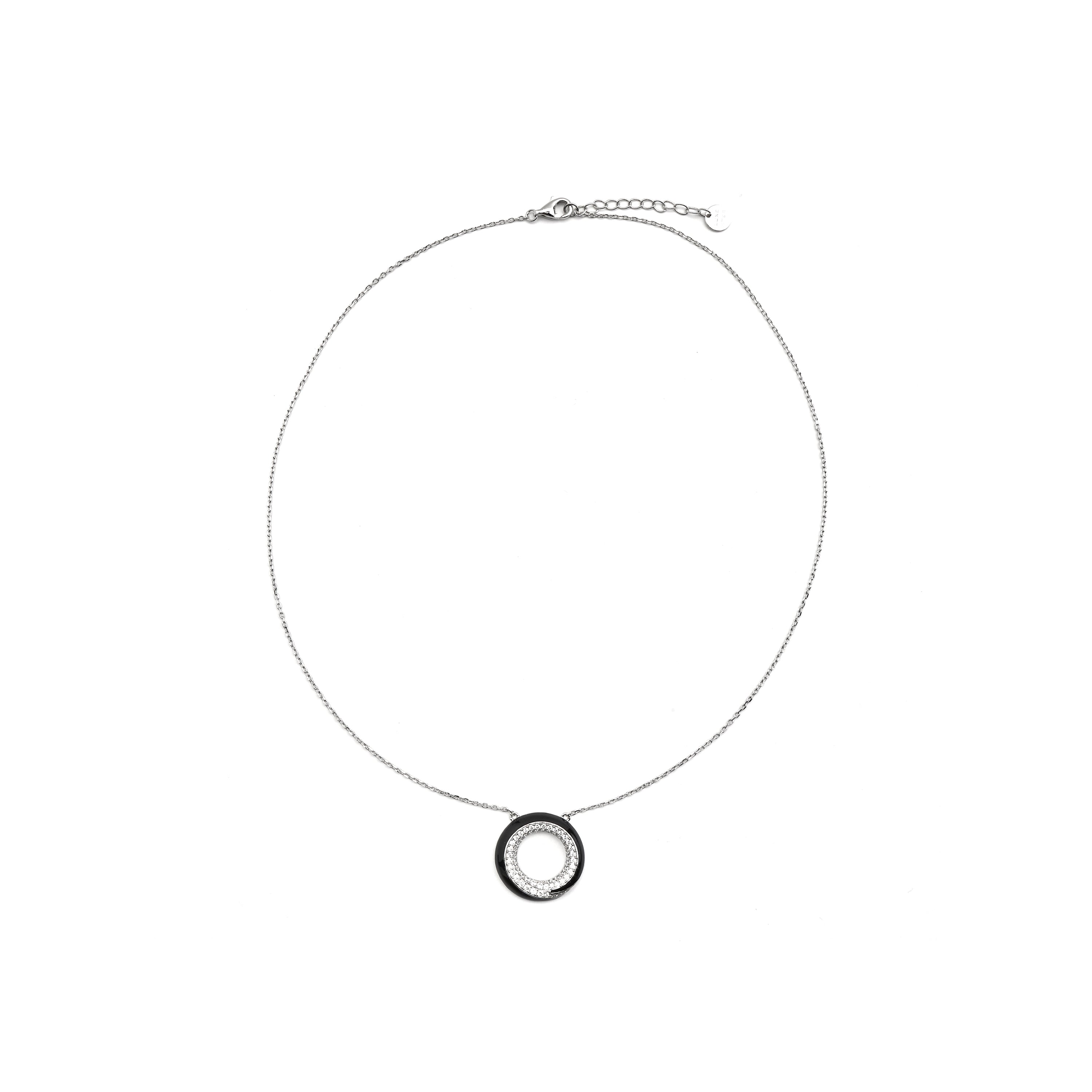 Collar de Plata de Ley 925 y Lacado Negro acabado en rodio - Darkbe