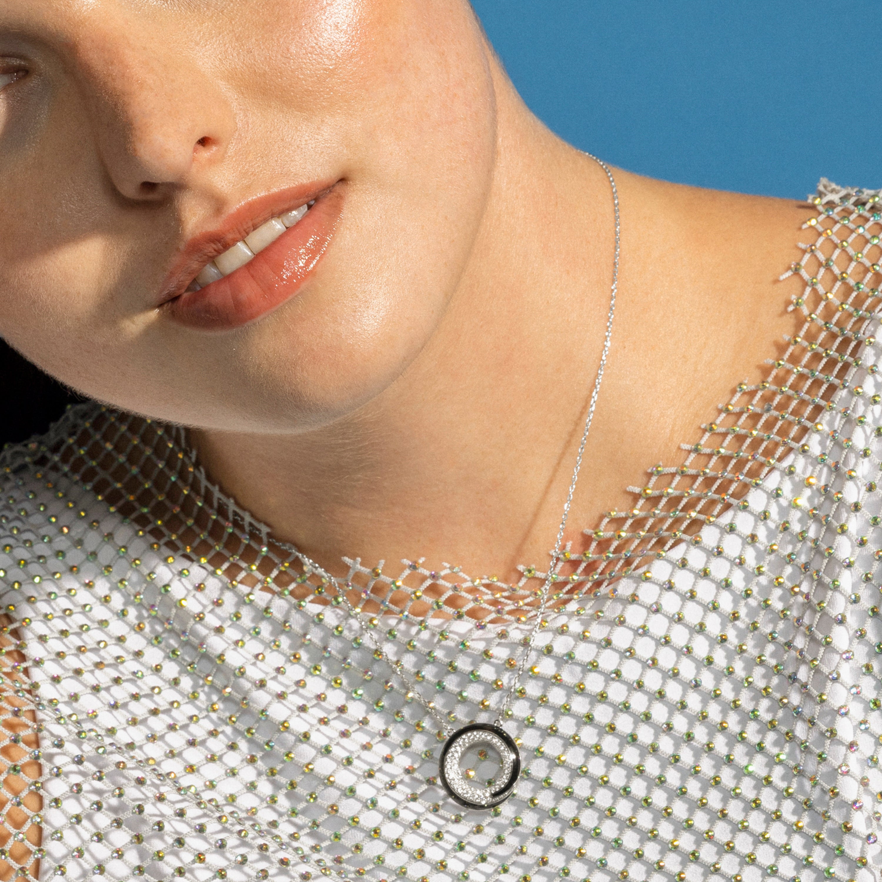 Collar de Plata de Ley 925 y Lacado Negro acabado en rodio - Darkbe