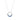 Collier en argent sterling 925 et zircone aigue-marine fini en rhodium - Kraesh