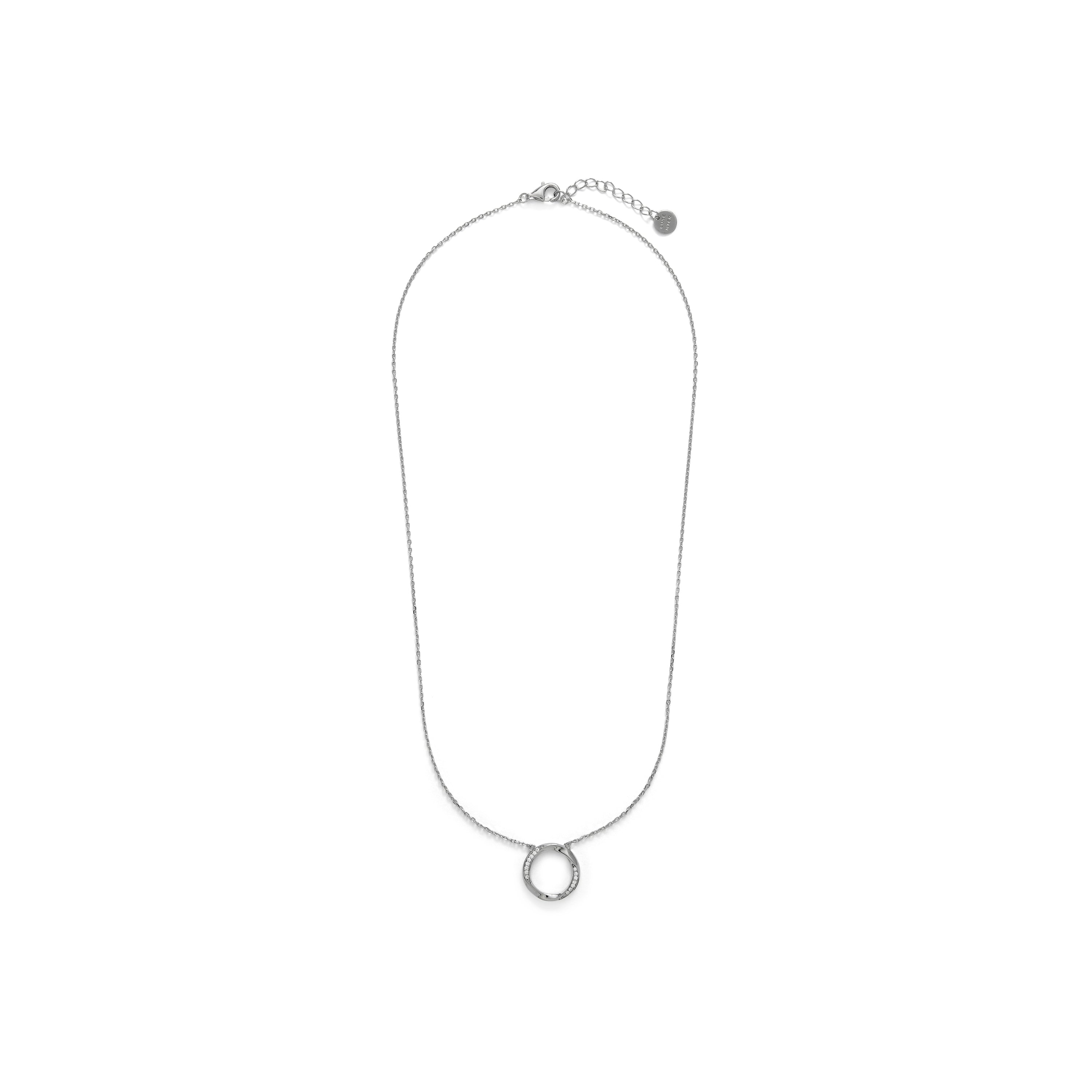 Halskette aus 925er Sterlingsilber und funkelndem Zirkonia mit Rhodium-Finish - Ilwe