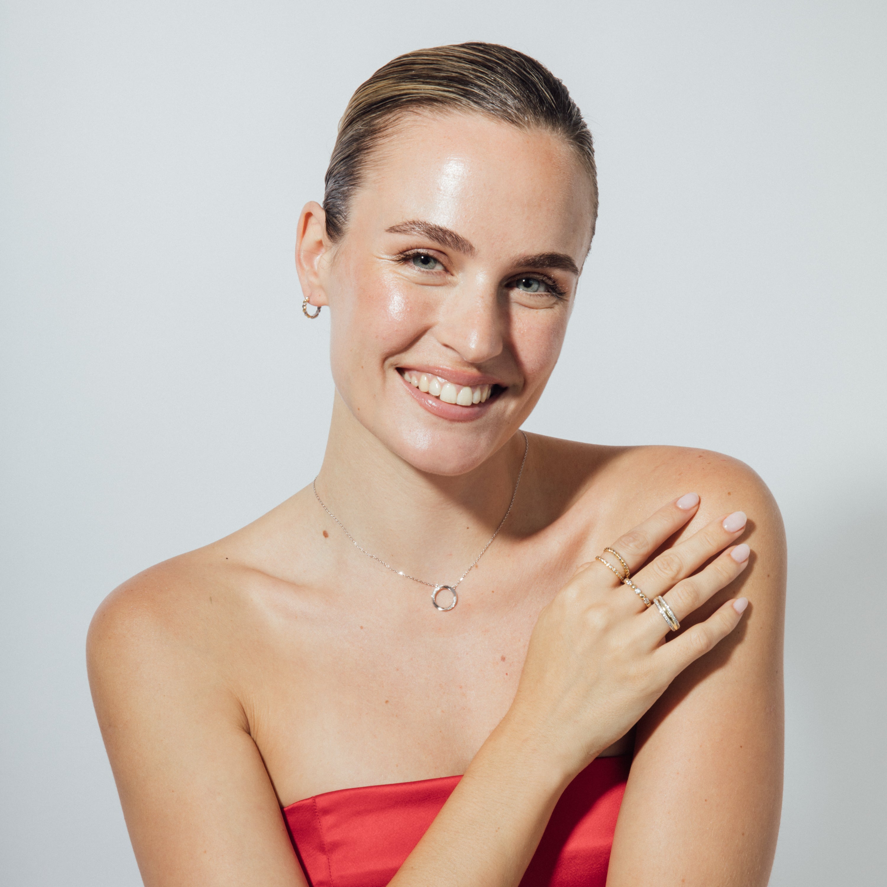 Collier en argent sterling 925 et zircon brillant avec finition rhodiée - Ilwe