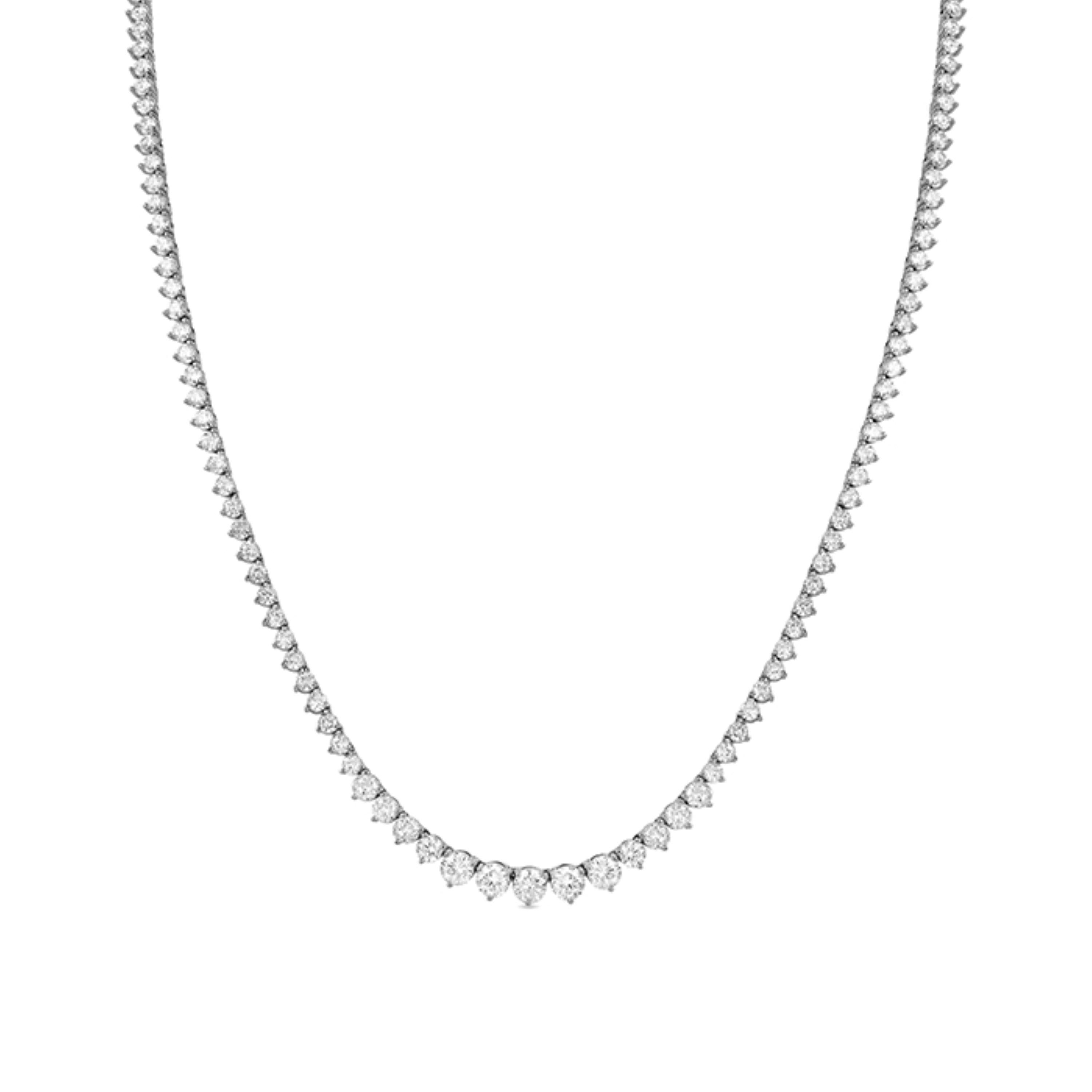 Collana in Argento Sterling 925 con Zirconia Brillante finitura in rodio - Niriel