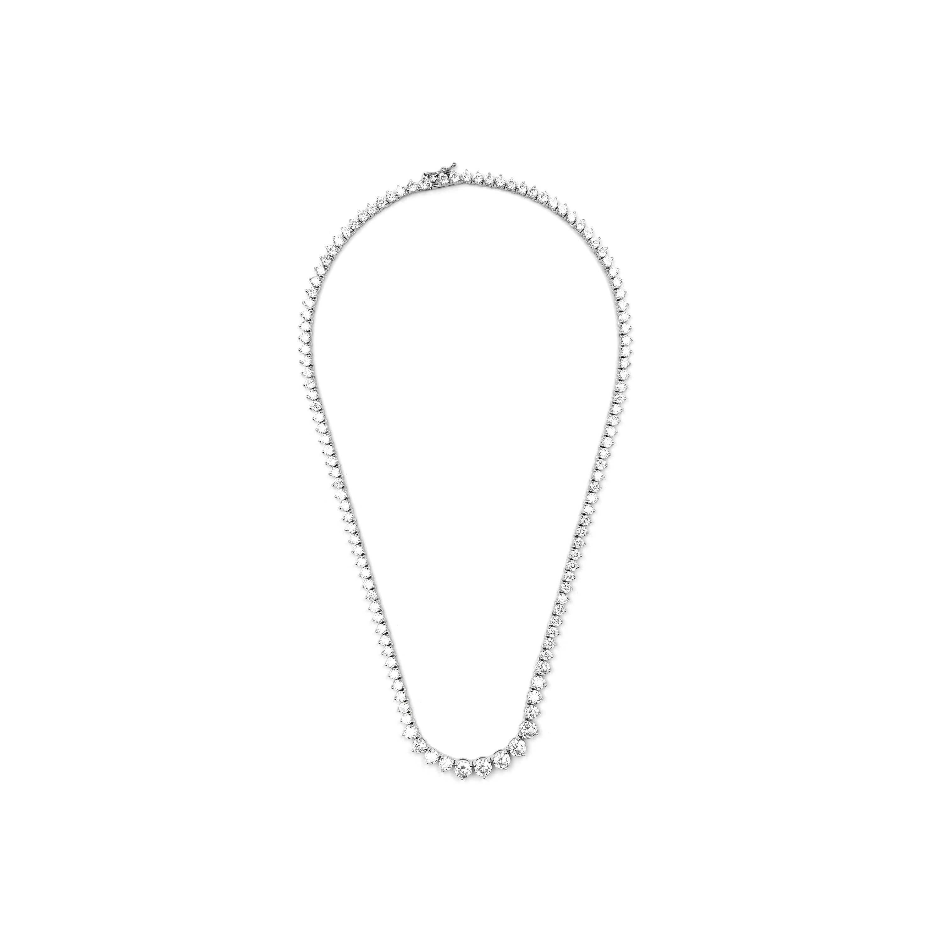 Collier en argent sterling 925 avec zircon brillant finition rhodiée - Niriel