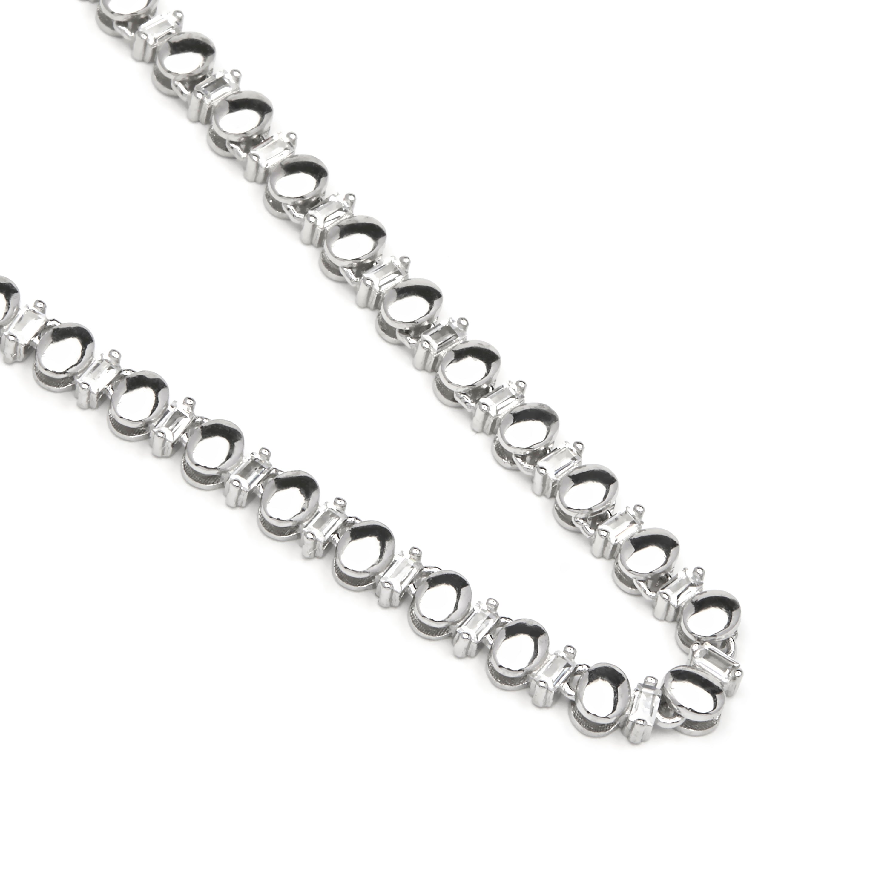 Bracelet en argent sterling 925 et zircon brillant finition rhodiée - Hidot