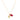 Bamed Silver Necklace, Yellow Gold Plated and Coral