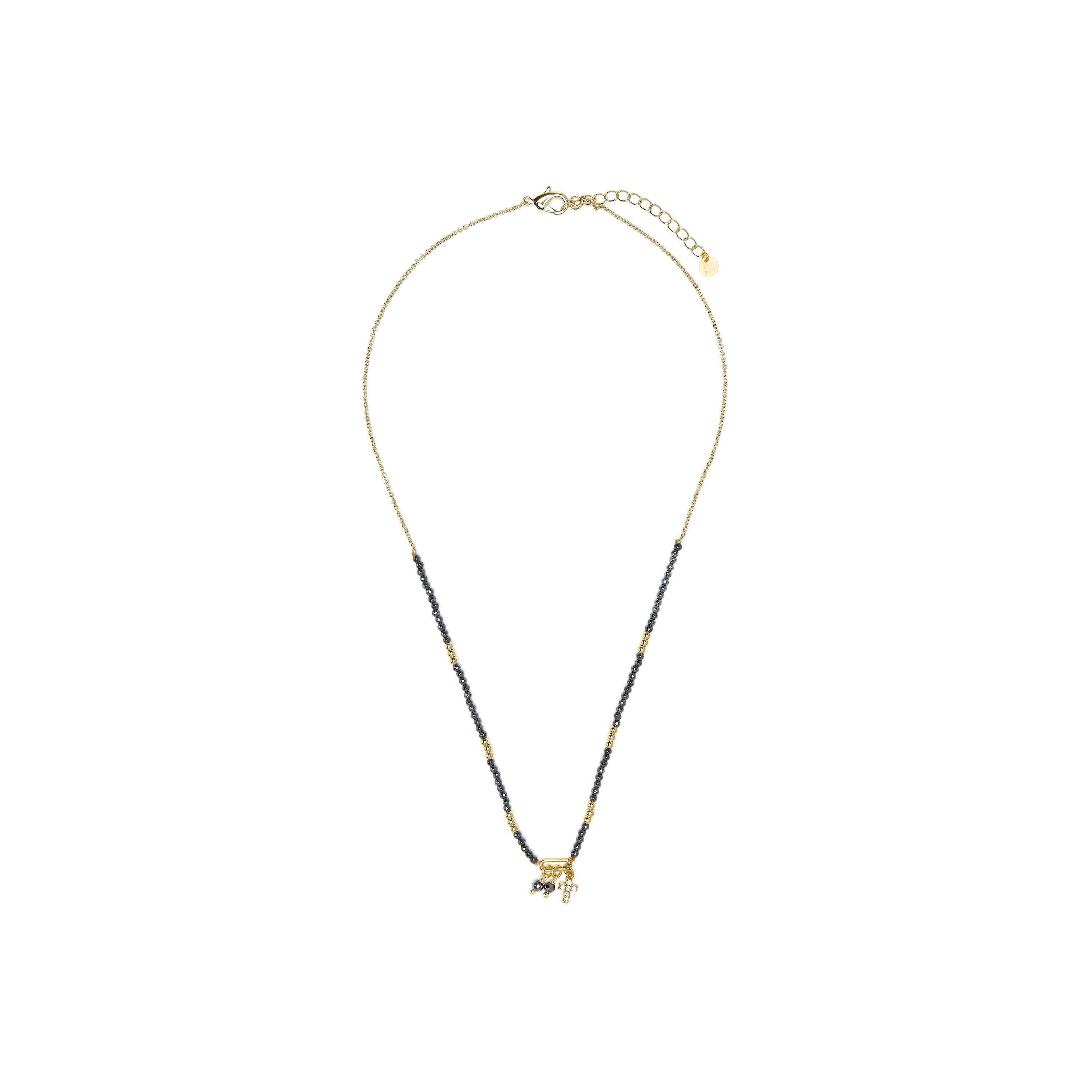 Collier en argent sterling 925 et zircon brillant finition or jaune 18k - Phanvas