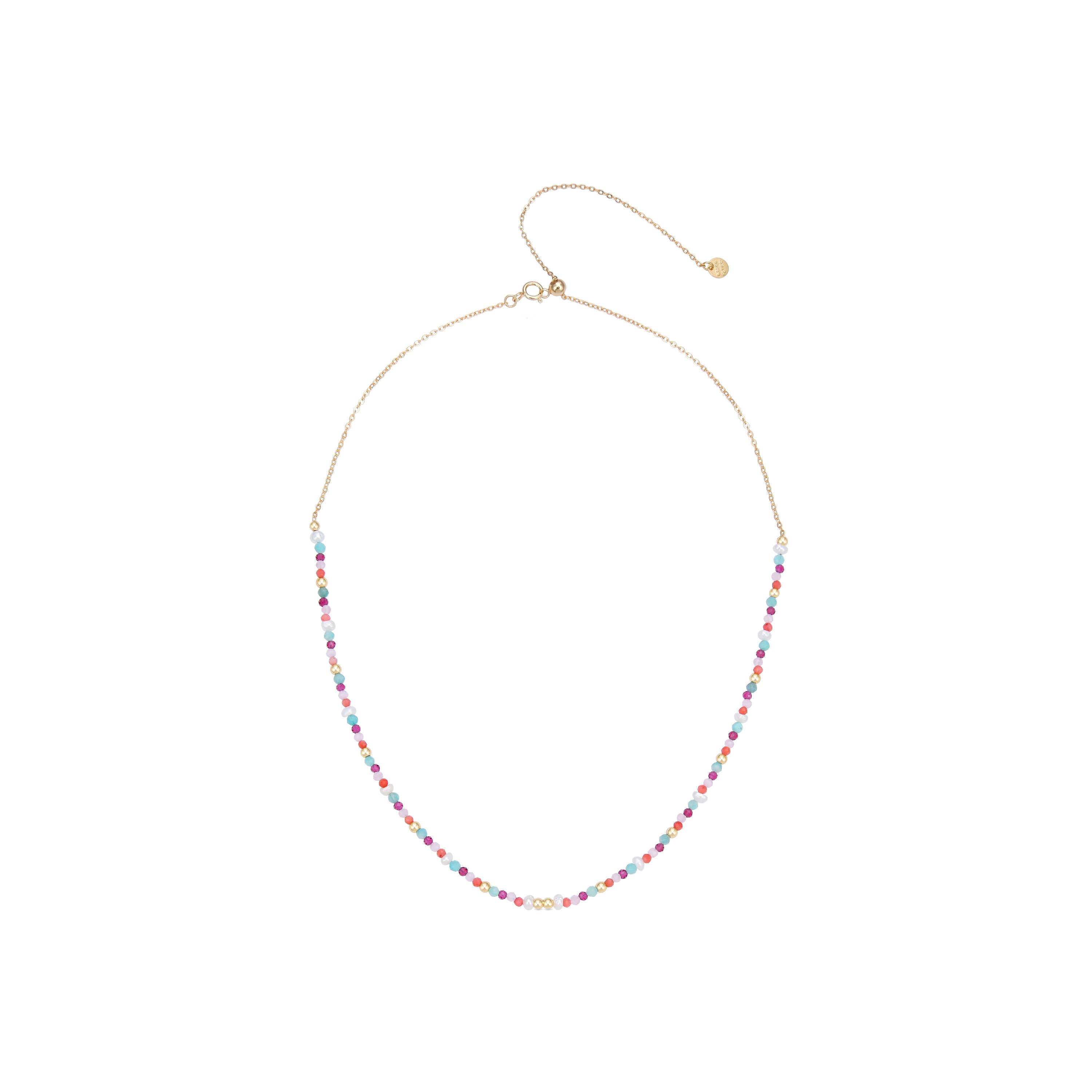 Collana in Argento Sterling 925 con Quarzo Idrotermale Arancione finitura in oro giallo 18K - Asvorg