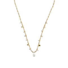 Collar de Plata de Ley 925 y Circonita Brillante acabado en oro amarillo 18k - Erlah