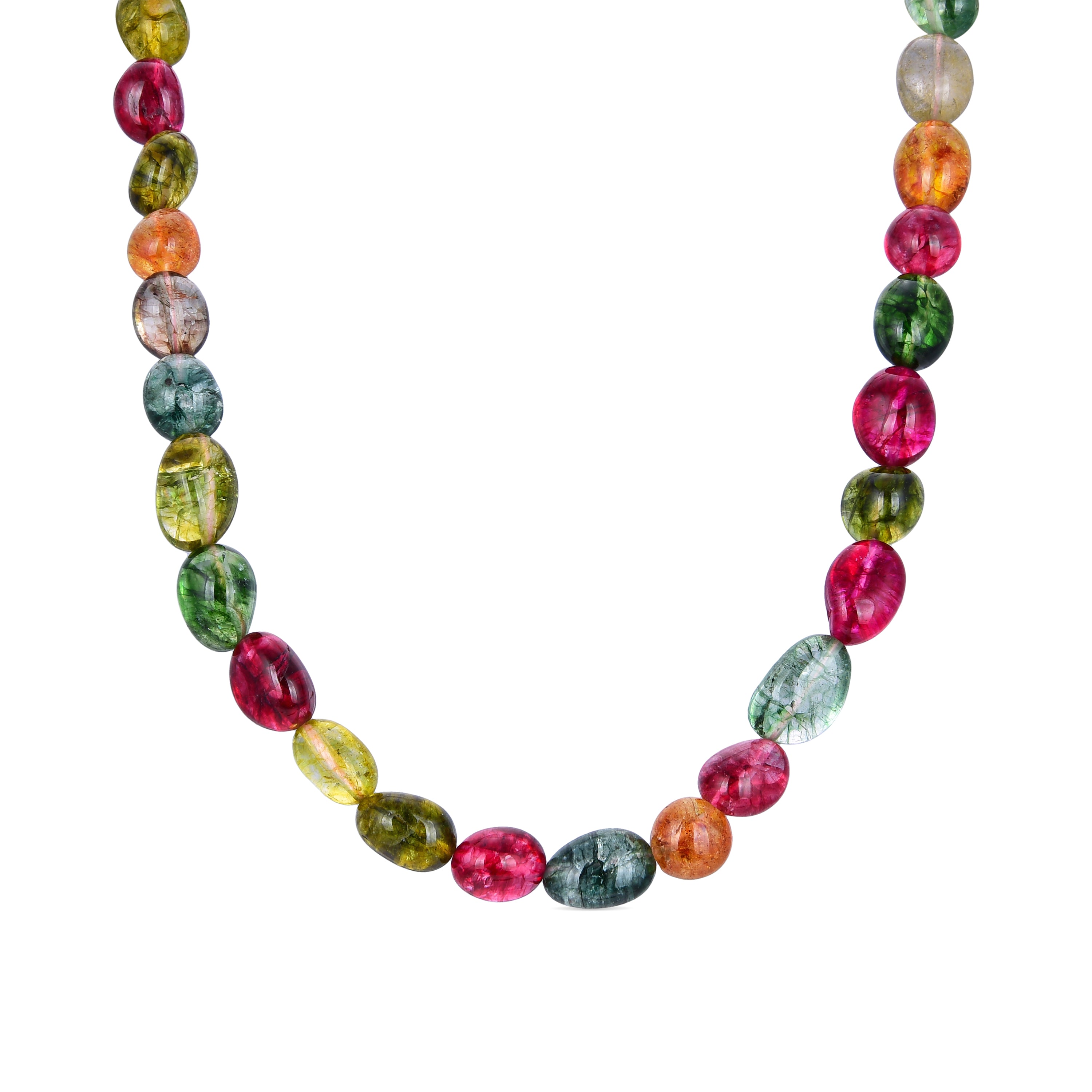 925 Sterling Silver Necklace with Multicolor Crystal finished in 18K Yellow Gold - Karse