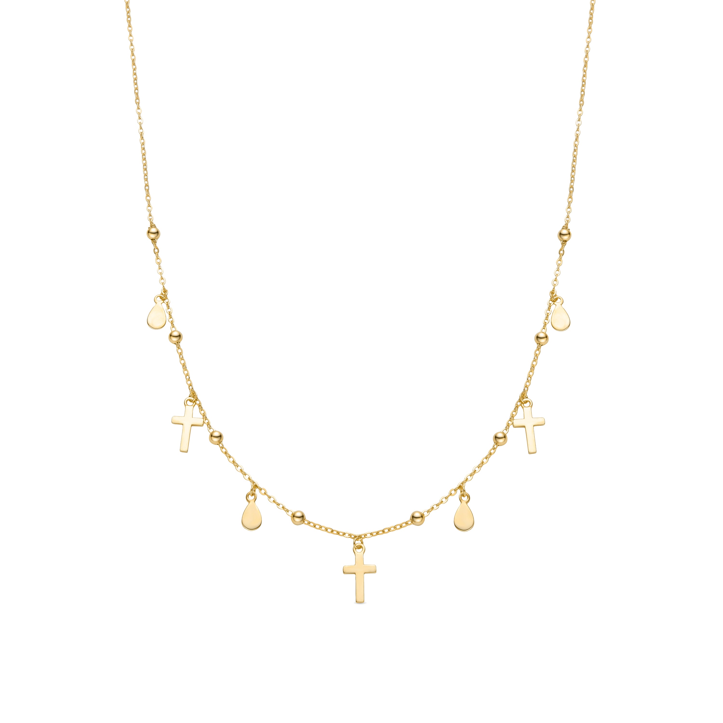 Colar de Prata de Lei 925 com acabamento em ouro amarelo 18K - Cirai