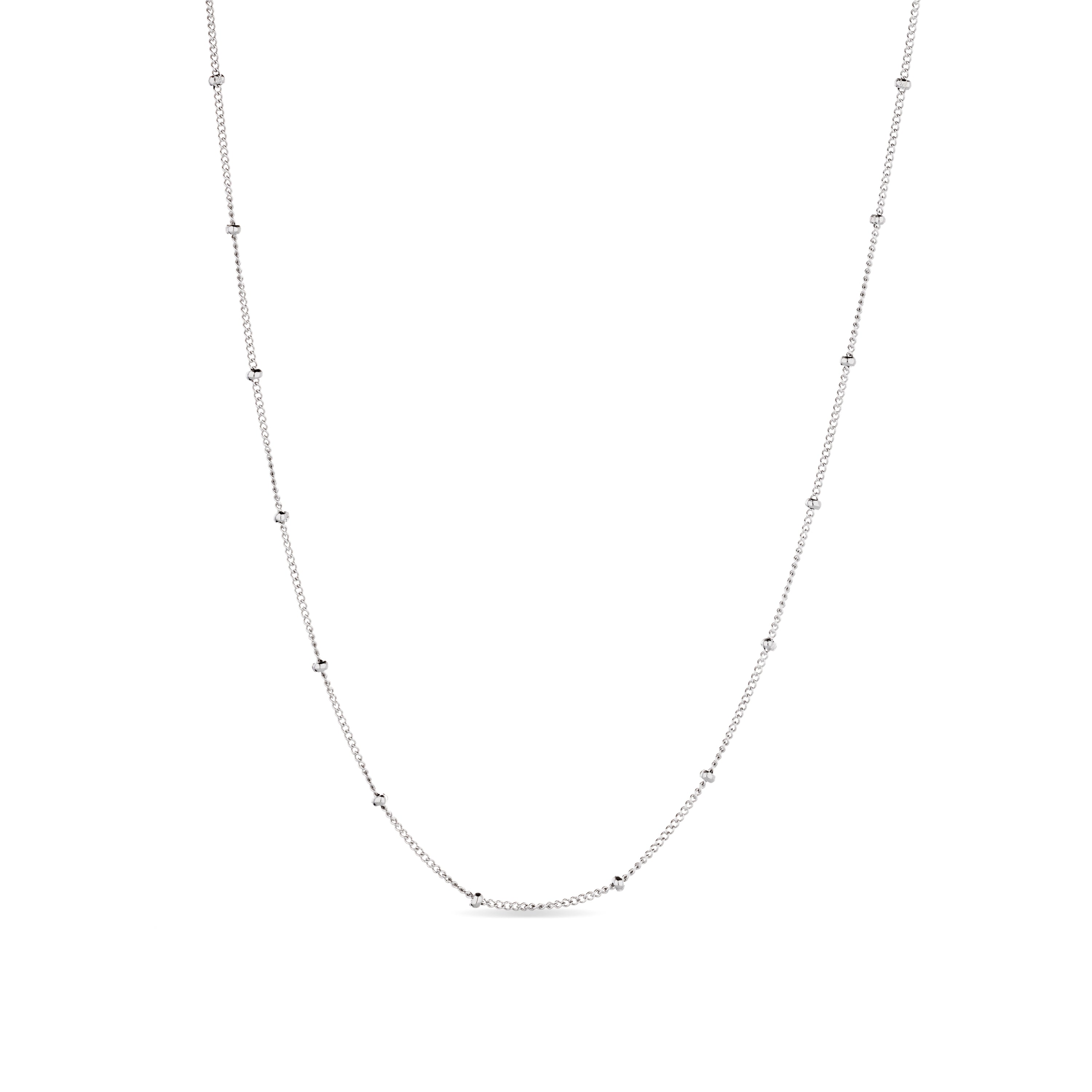 Cadena de 42cm de Plata de Ley 925 acabado en rodio - Amdi