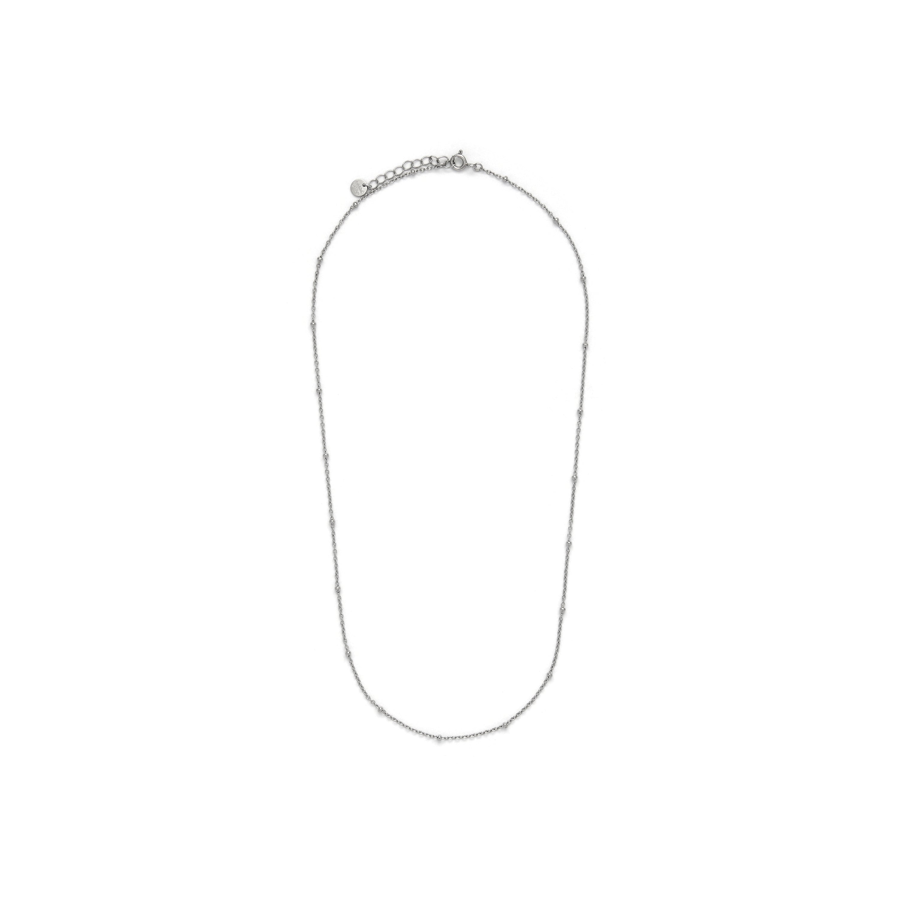 Chaîne de 42cm en argent sterling 925 finition rhodiée - Amdi