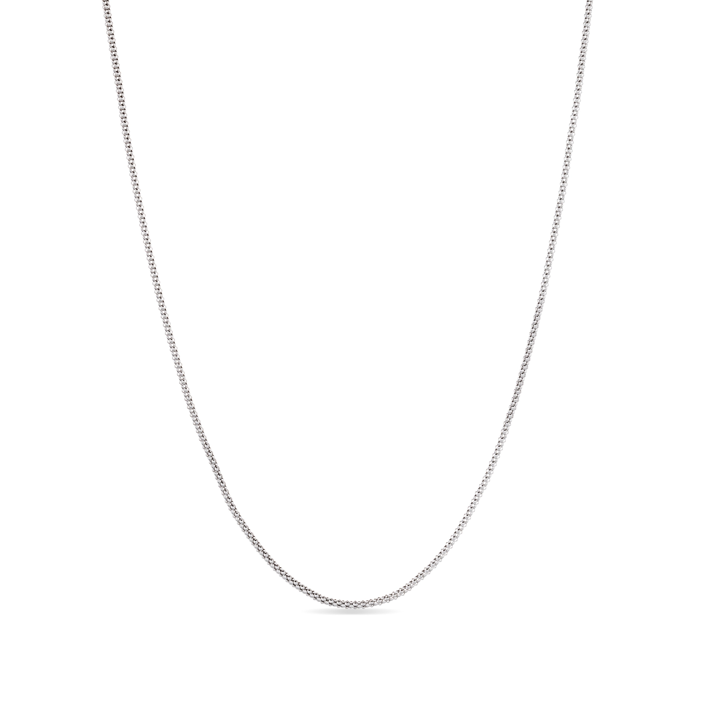 Catena di 42cm in Argento Sterling 925 con finitura in rodio - Nursis