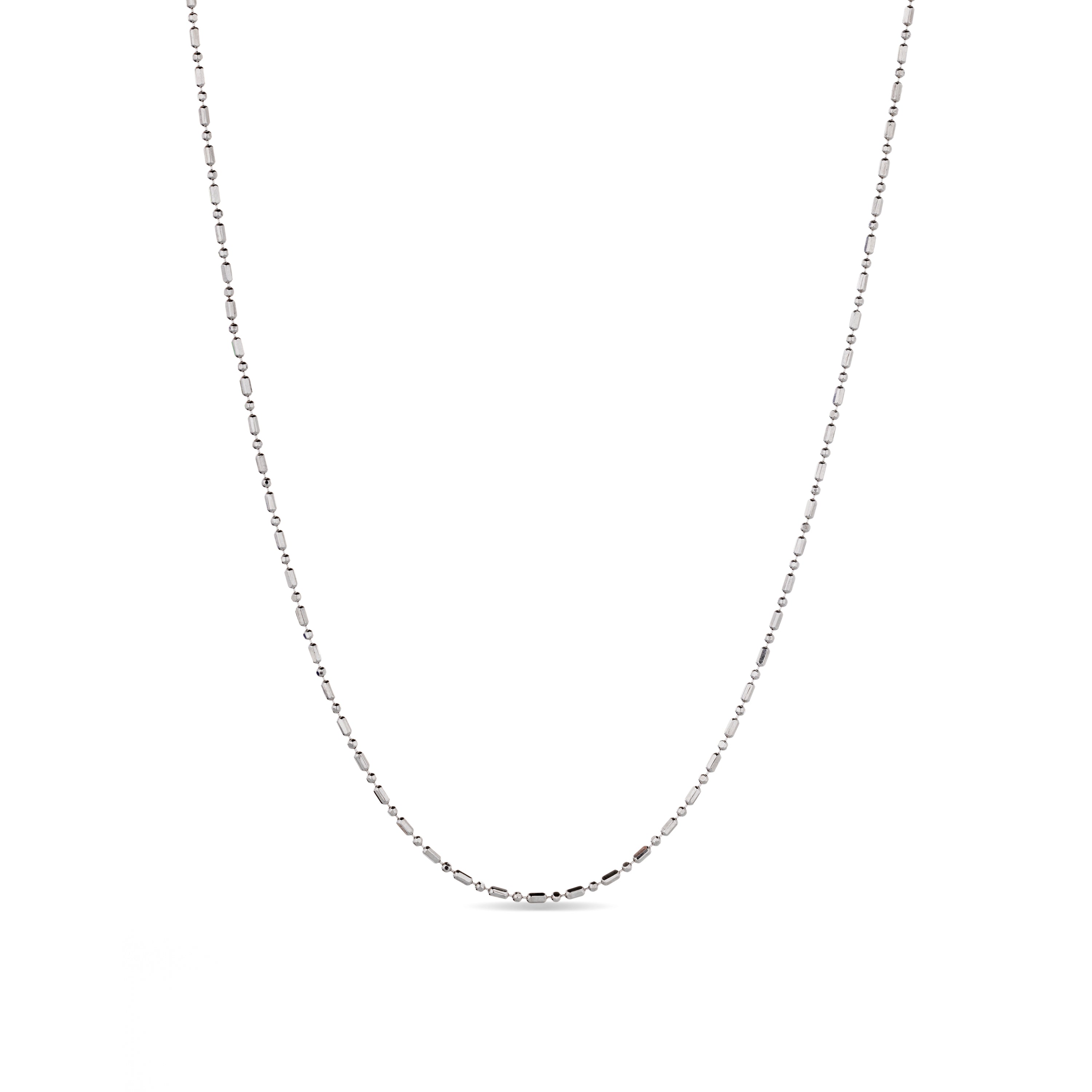 Catena da 42cm in Argento Sterling 925 con finitura in rodio - Sumga