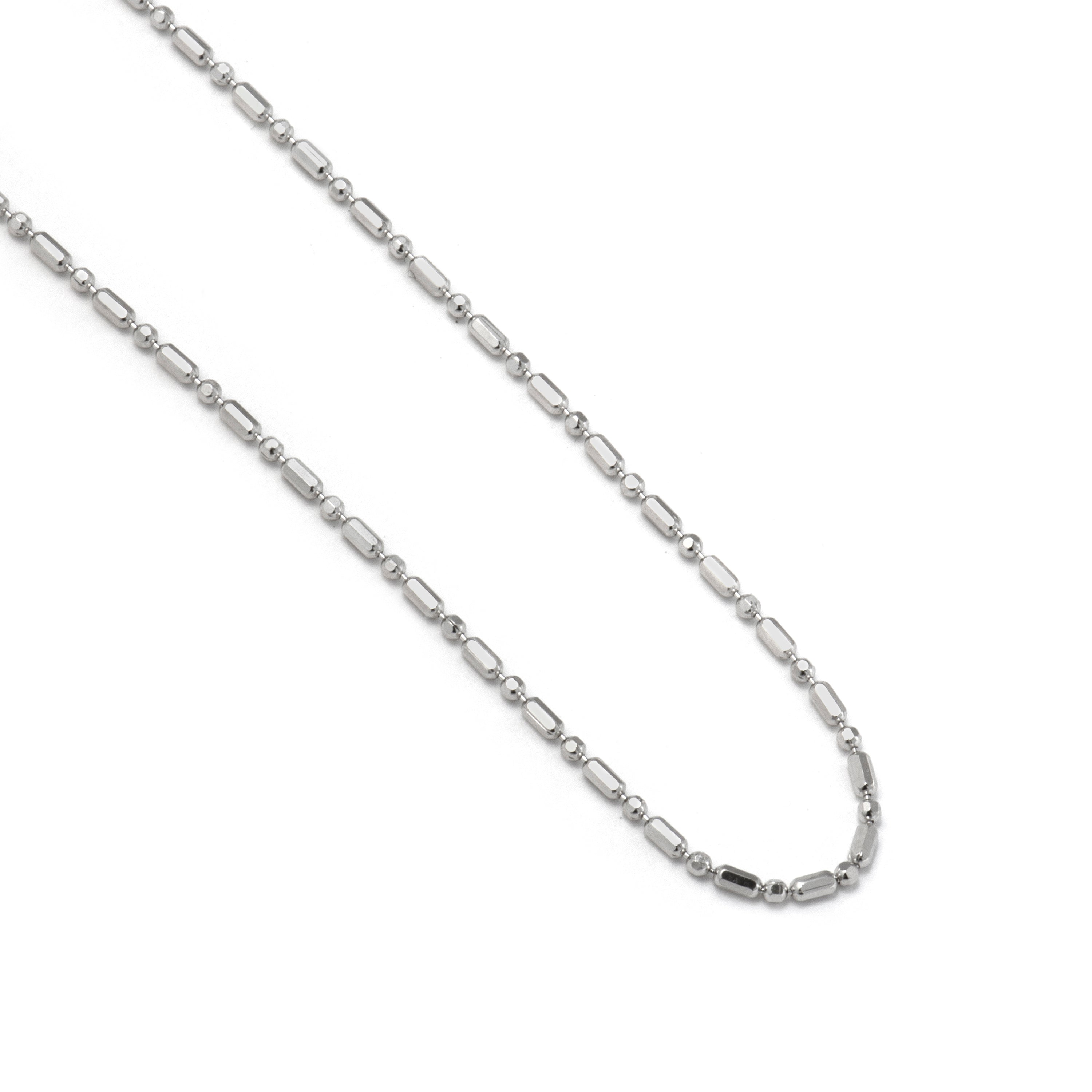 42cm chain of 925 sterling silver with rhodium finish - Sumga