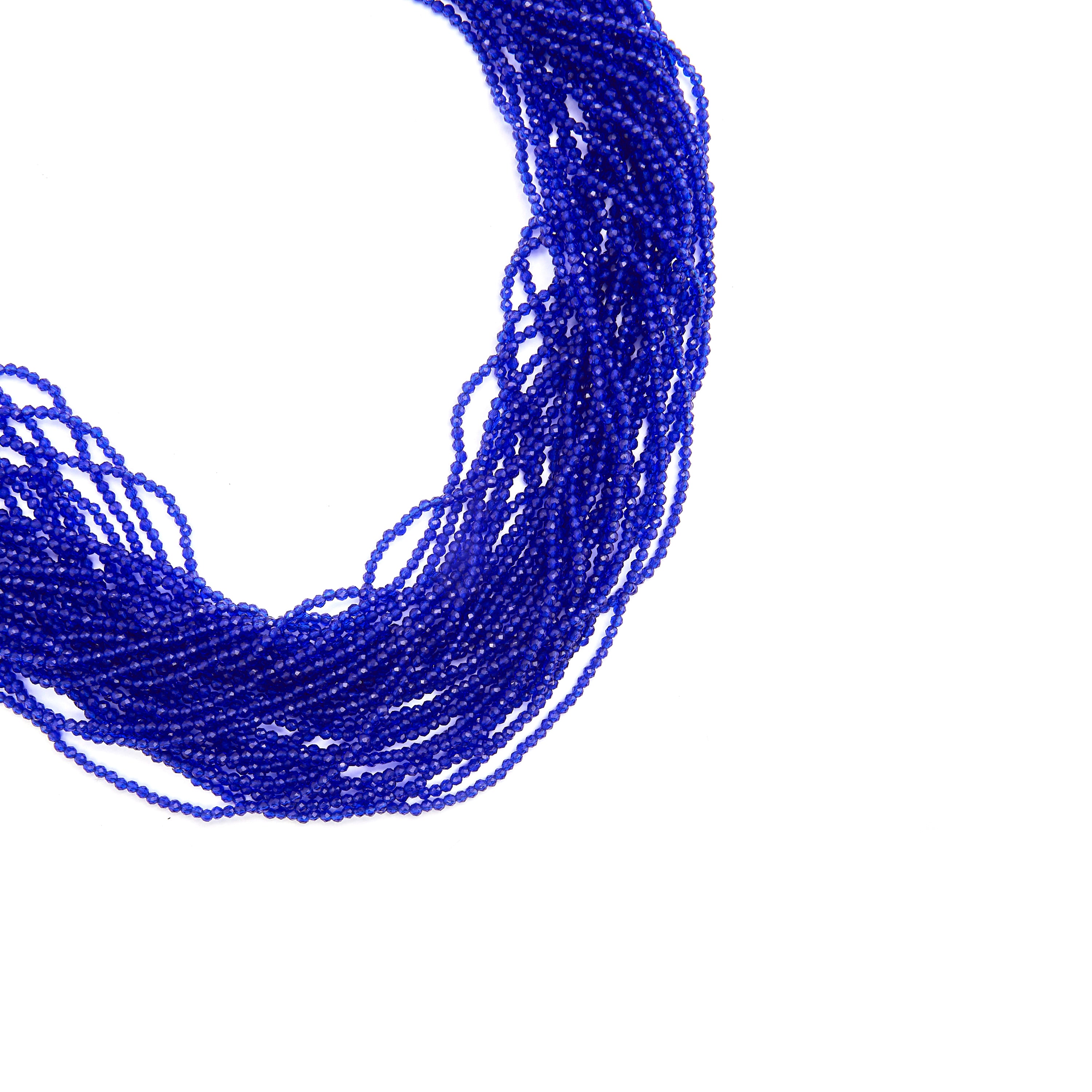 Collana Cristallo Blu Scuro finitura in rodio - Kibak