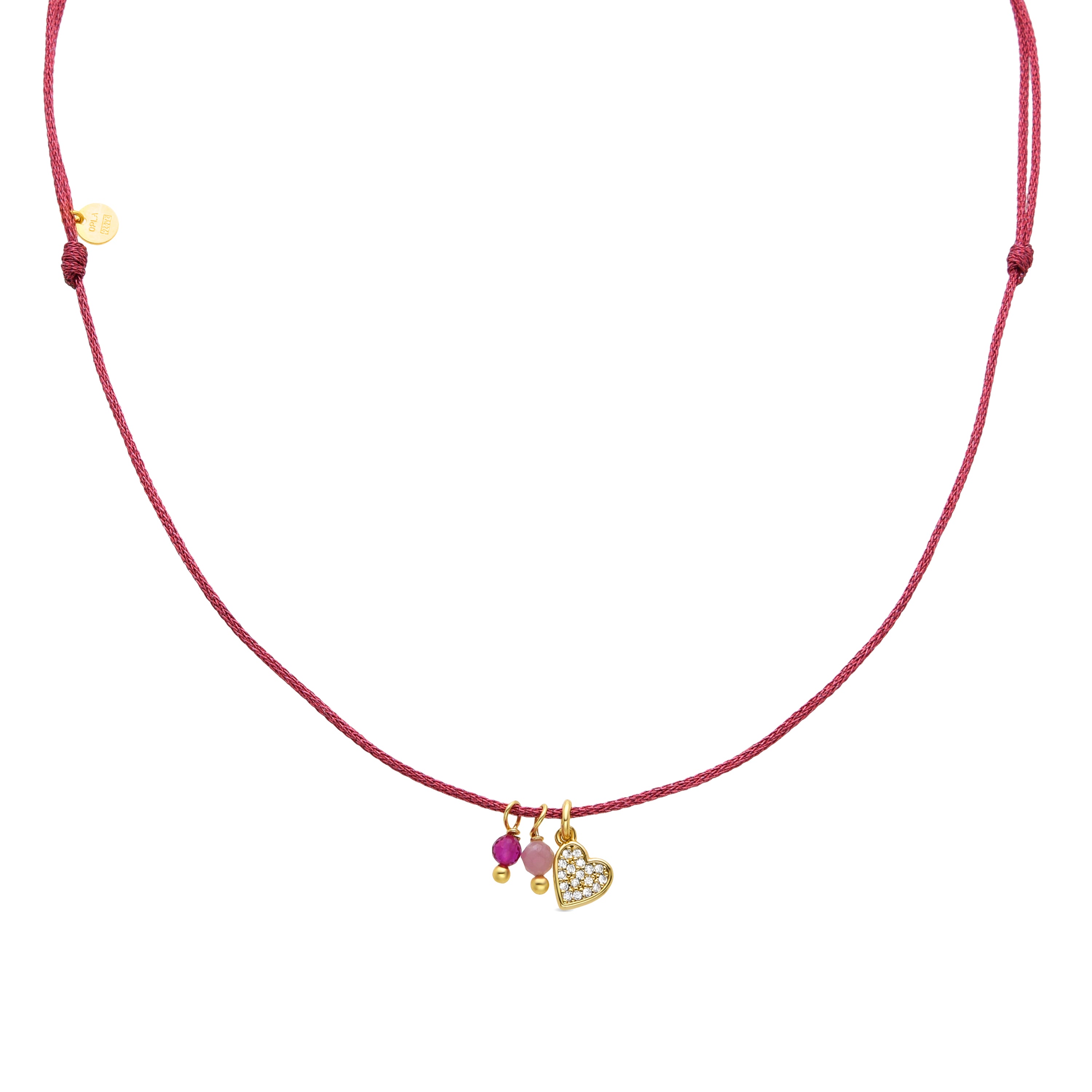 Collar de Plata de Ley 925 y Circonita Brillante acabado en oro amarillo de 18k - Zase