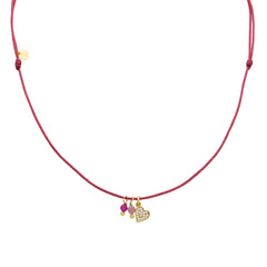 Collar de Plata de Ley 925 y Circonita Brillante acabado en oro amarillo de 18k - Zase