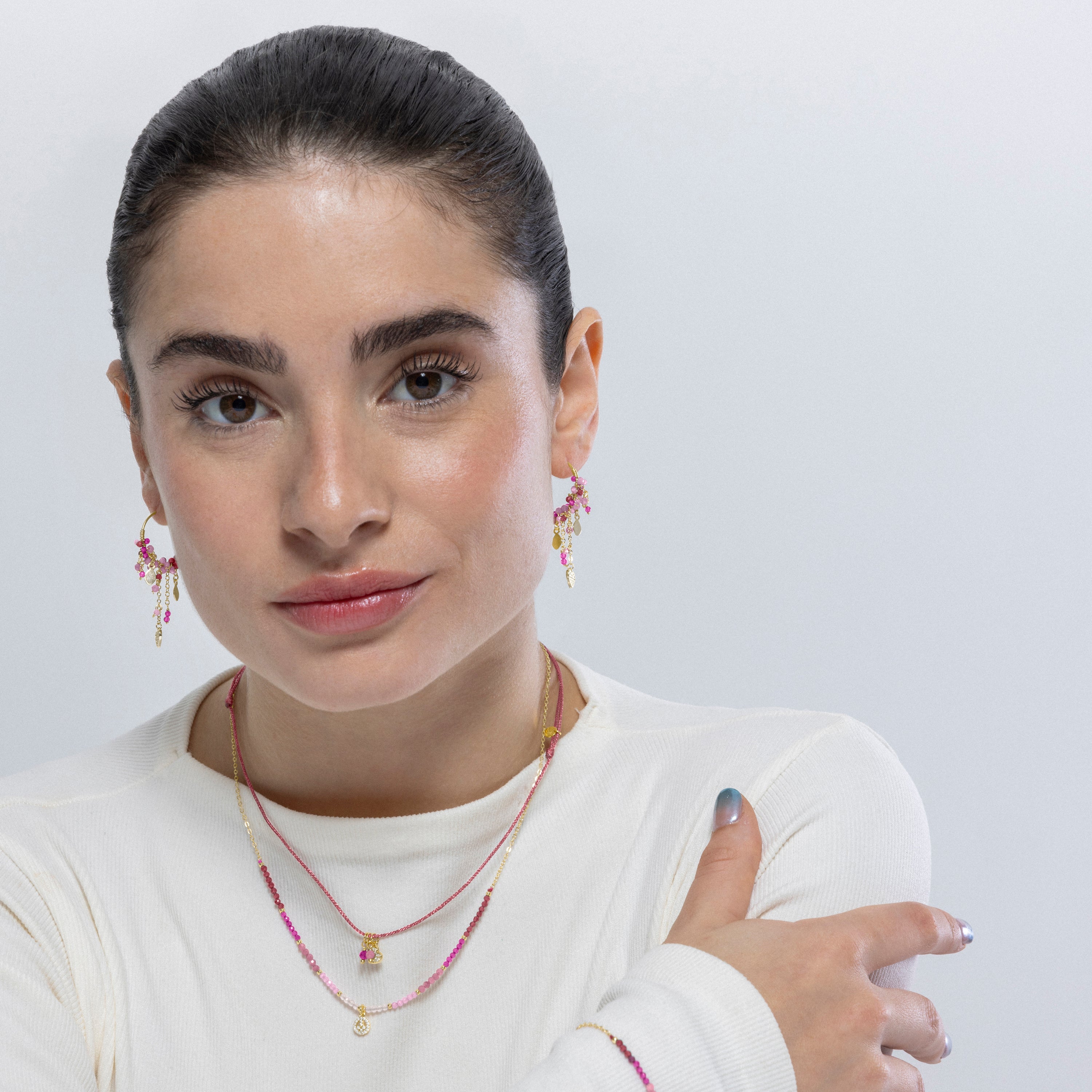 Collar de Plata de Ley 925 y Circonita Brillante acabado en oro amarillo de 18k - Zase
