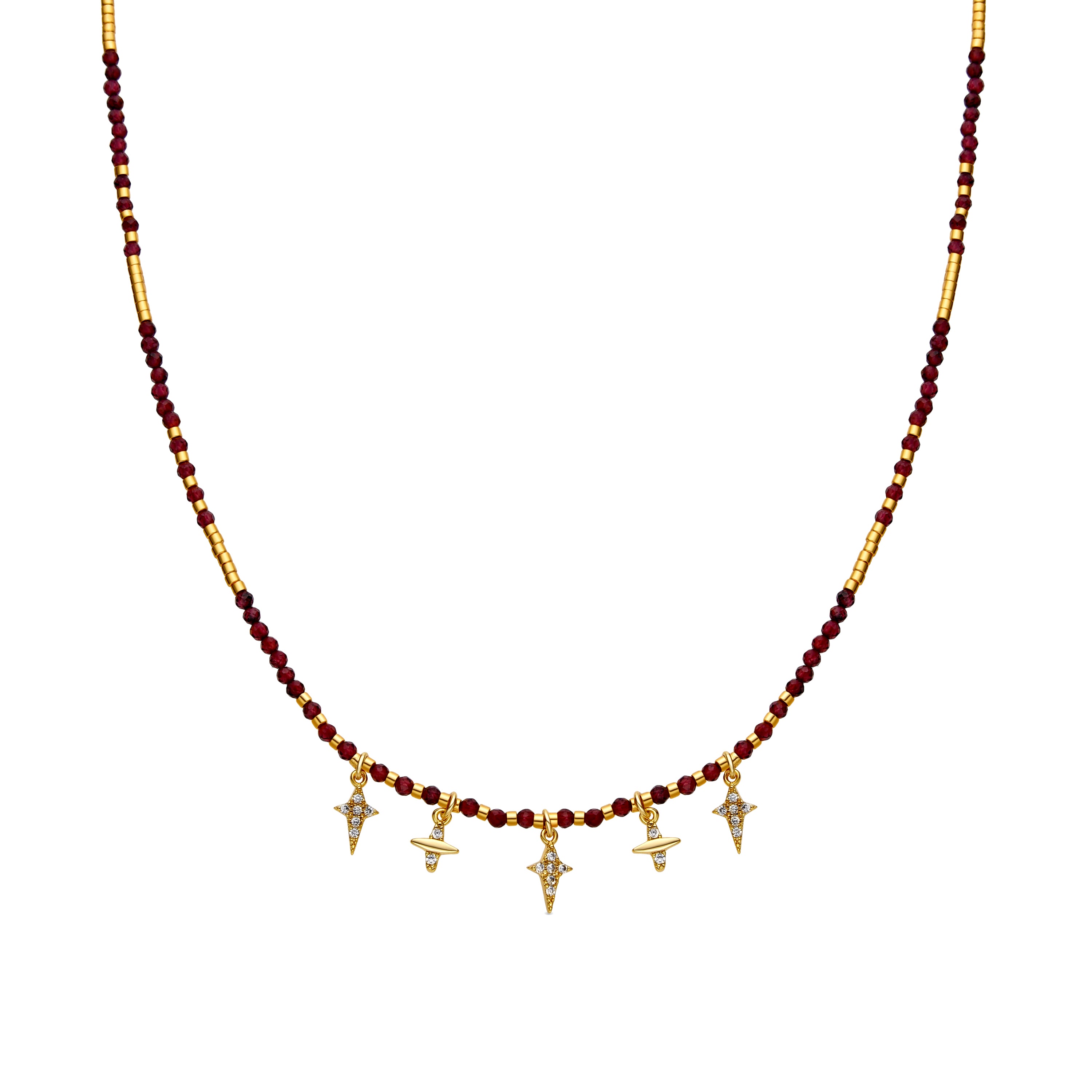 Collana in Argento Sterling 925 e Zirconia Cubica brillante finitura oro 18k - Paila