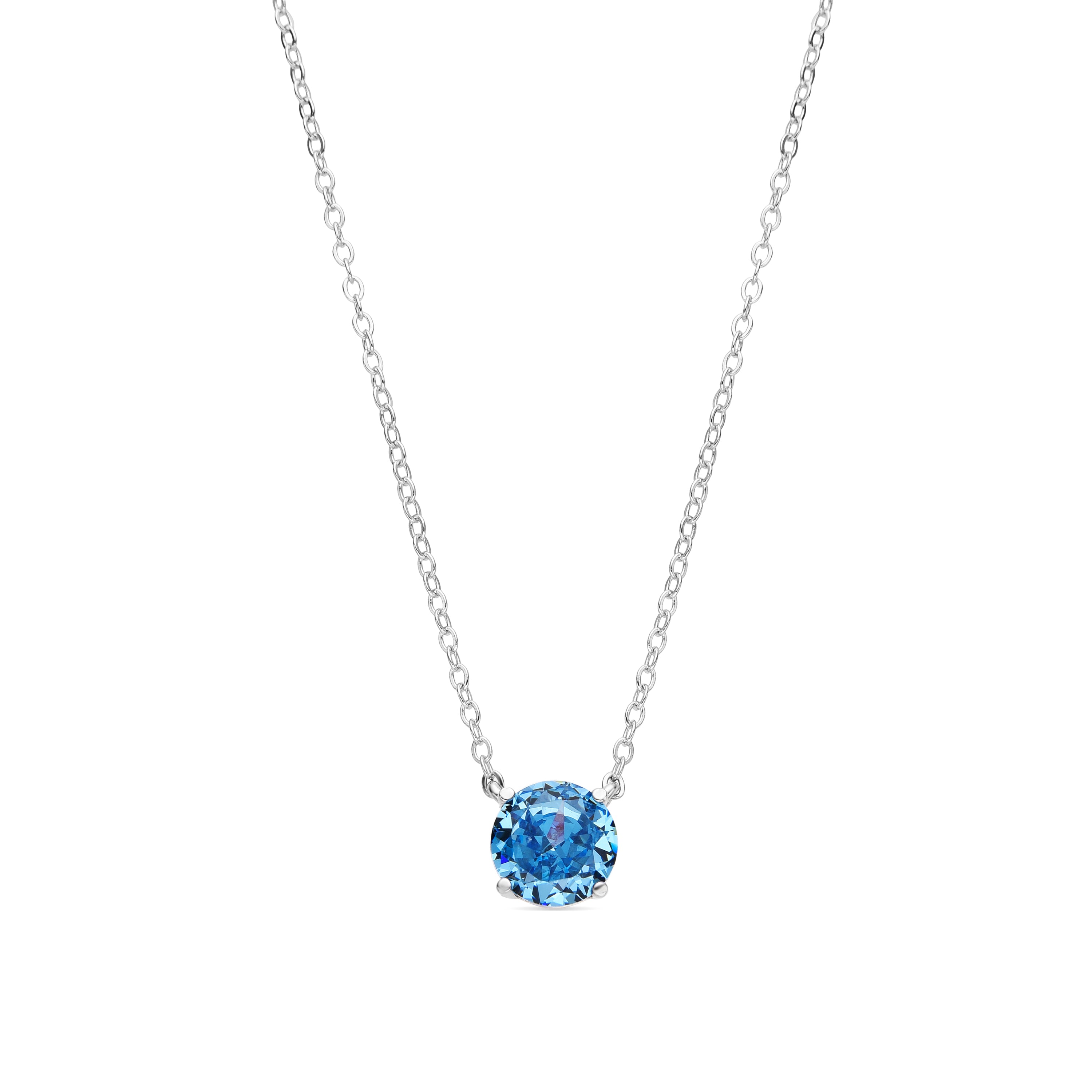 Collar de Plata de Ley 925 y Circonita Onix acabado en rodio - Baran