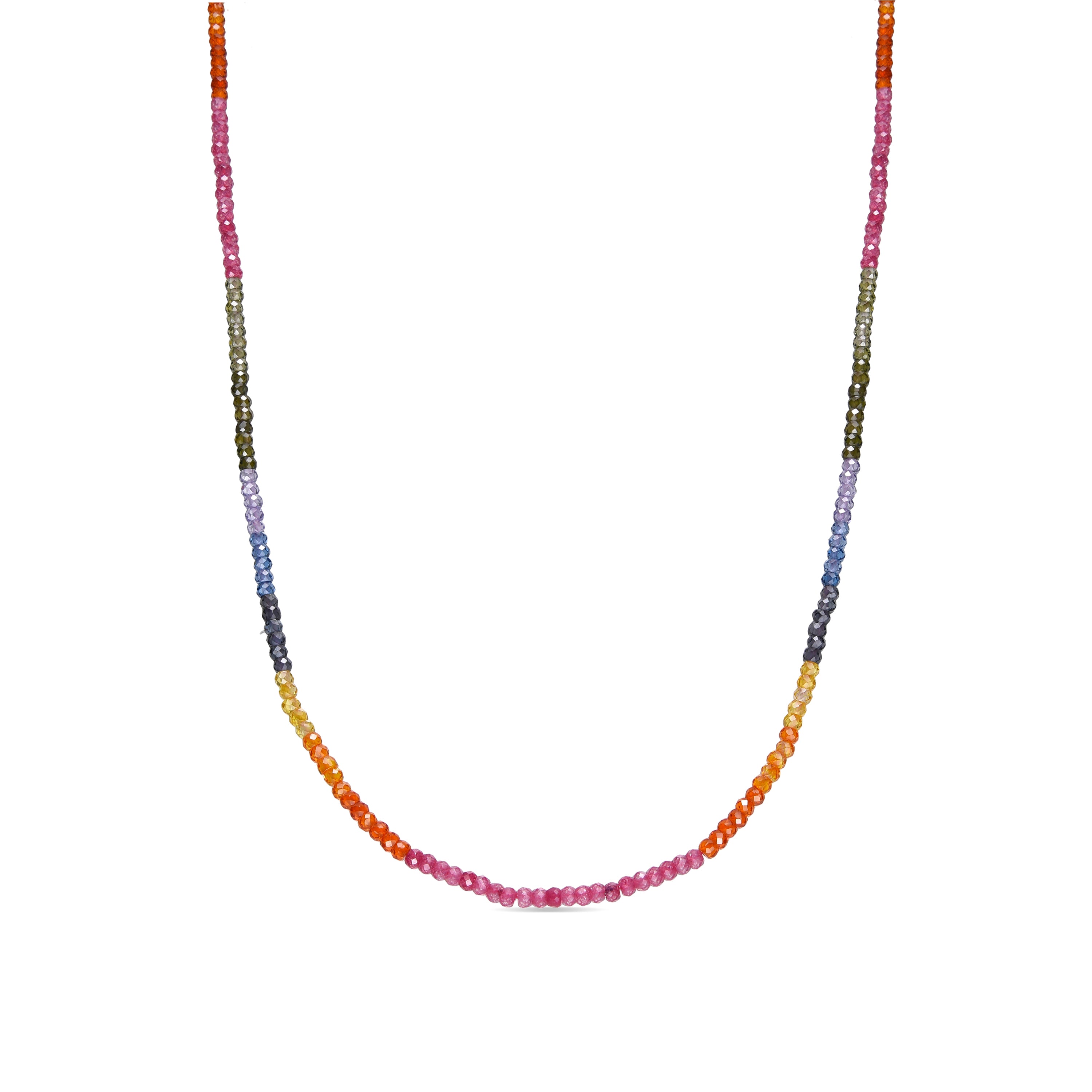925er Sterlingsilber-Halskette mit mehrfarbigem Kristall, vergoldet mit 18k - Siran