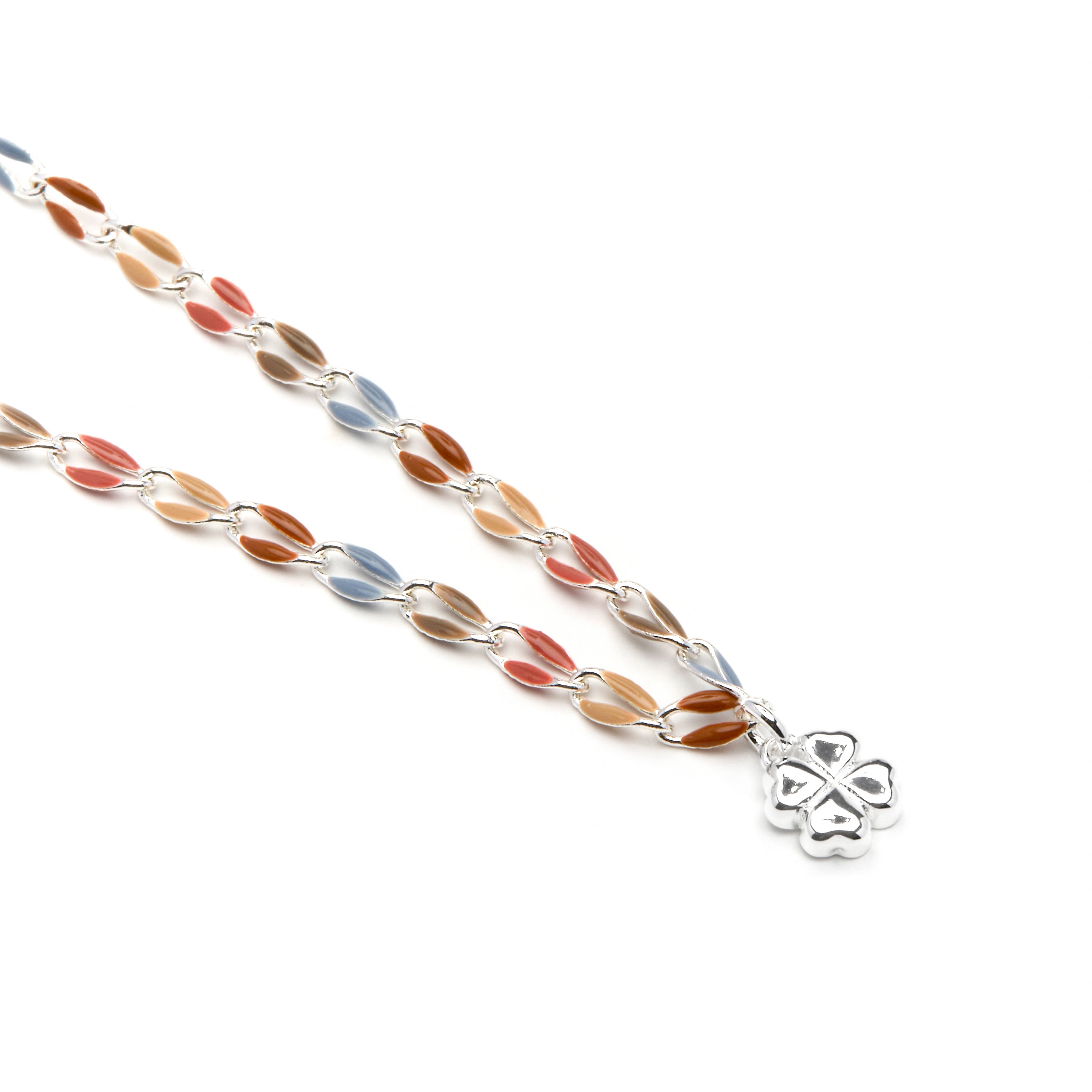 Collier en argent sterling 925 et laqué multicolore finition rhodiée - Niryan