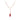 925 Sterling Silver Necklace with Coral finished in 18k Yellow Gold - Kavi