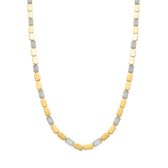 Collar de Plata de Ley 925 y Circonita Brillante acabado oro amarillo de 18k - Likgo