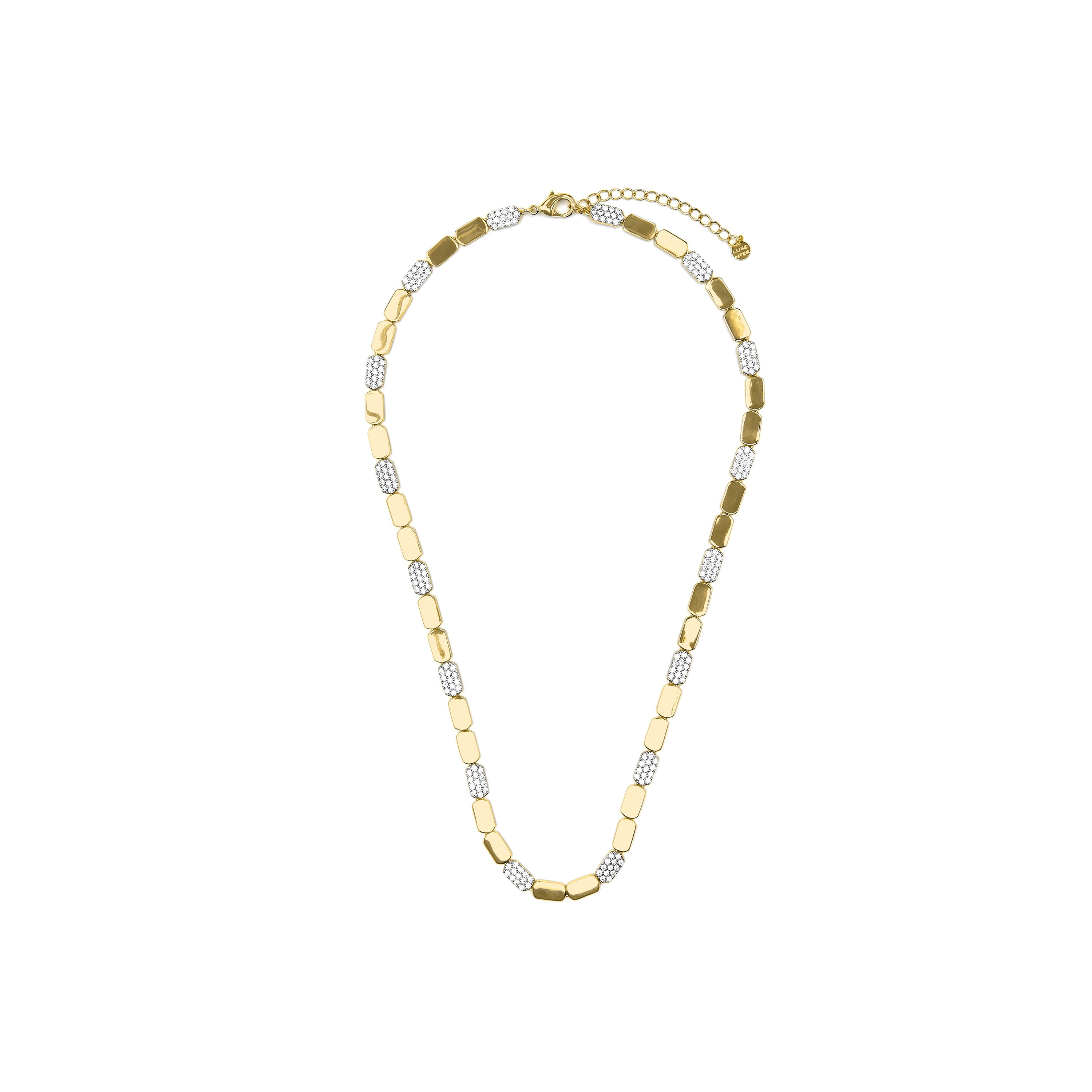 Collar de Plata de Ley 925 y Circonita Brillante acabado oro amarillo de 18k - Likgo