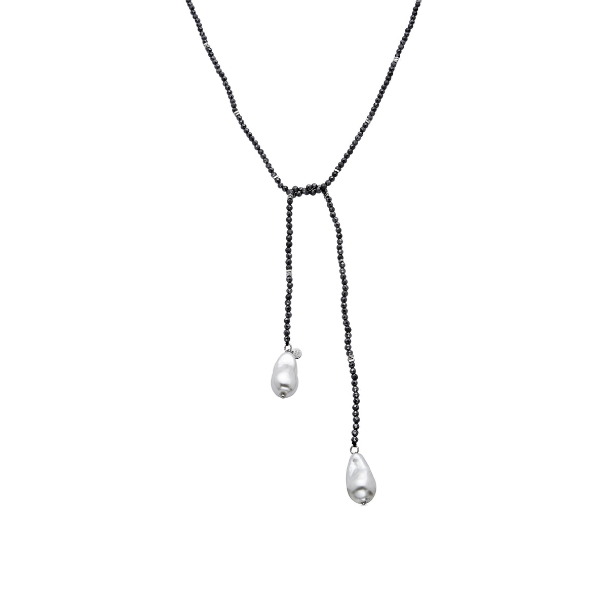Collier en argent sterling 925 et hématite finition rhodiée - Lorex