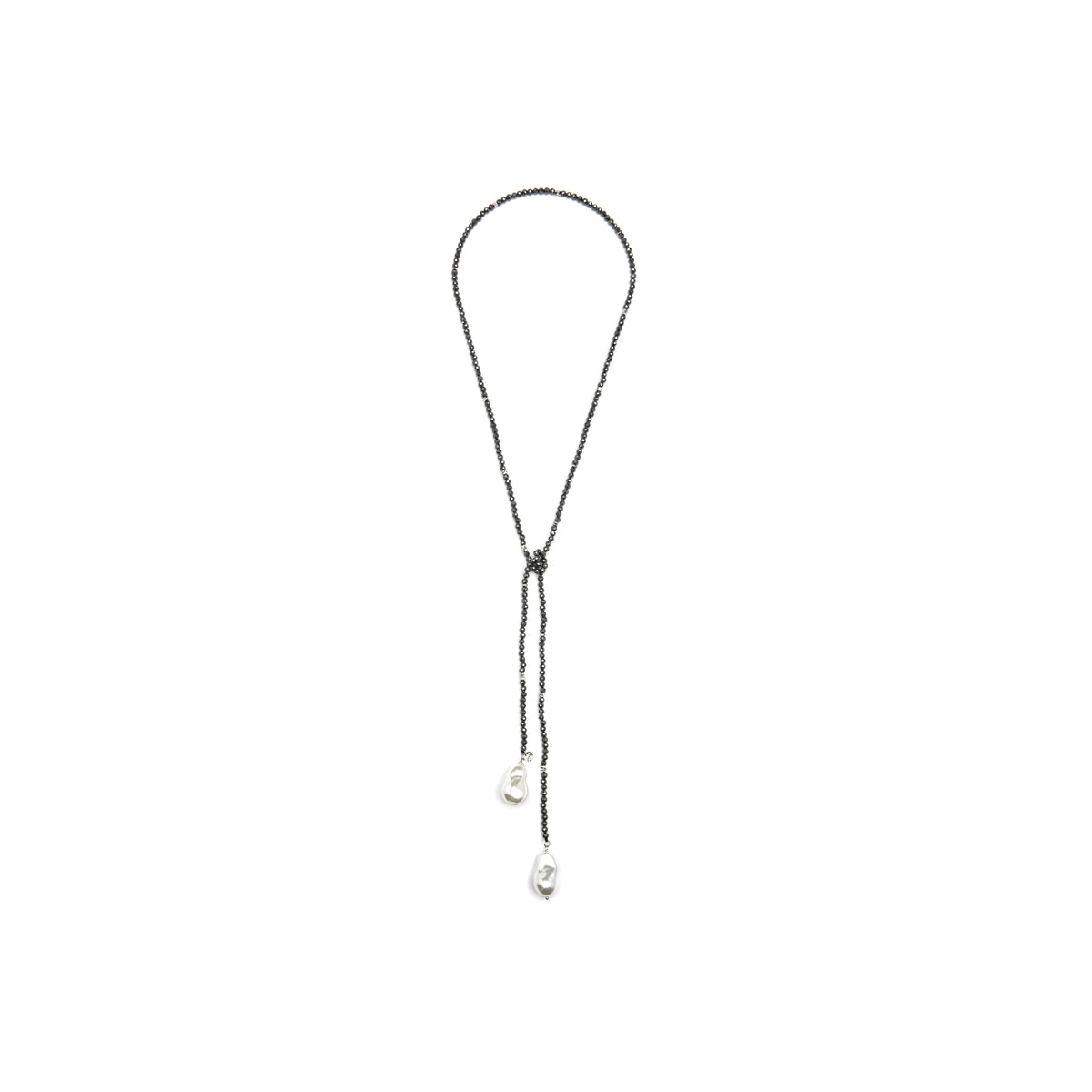 Collier en argent sterling 925 et hématite finition rhodiée - Lorex
