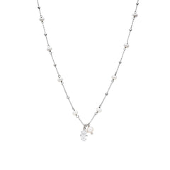 Collar de Plata de Ley 925 y Circonita Brillante acabado rodio - Lebao