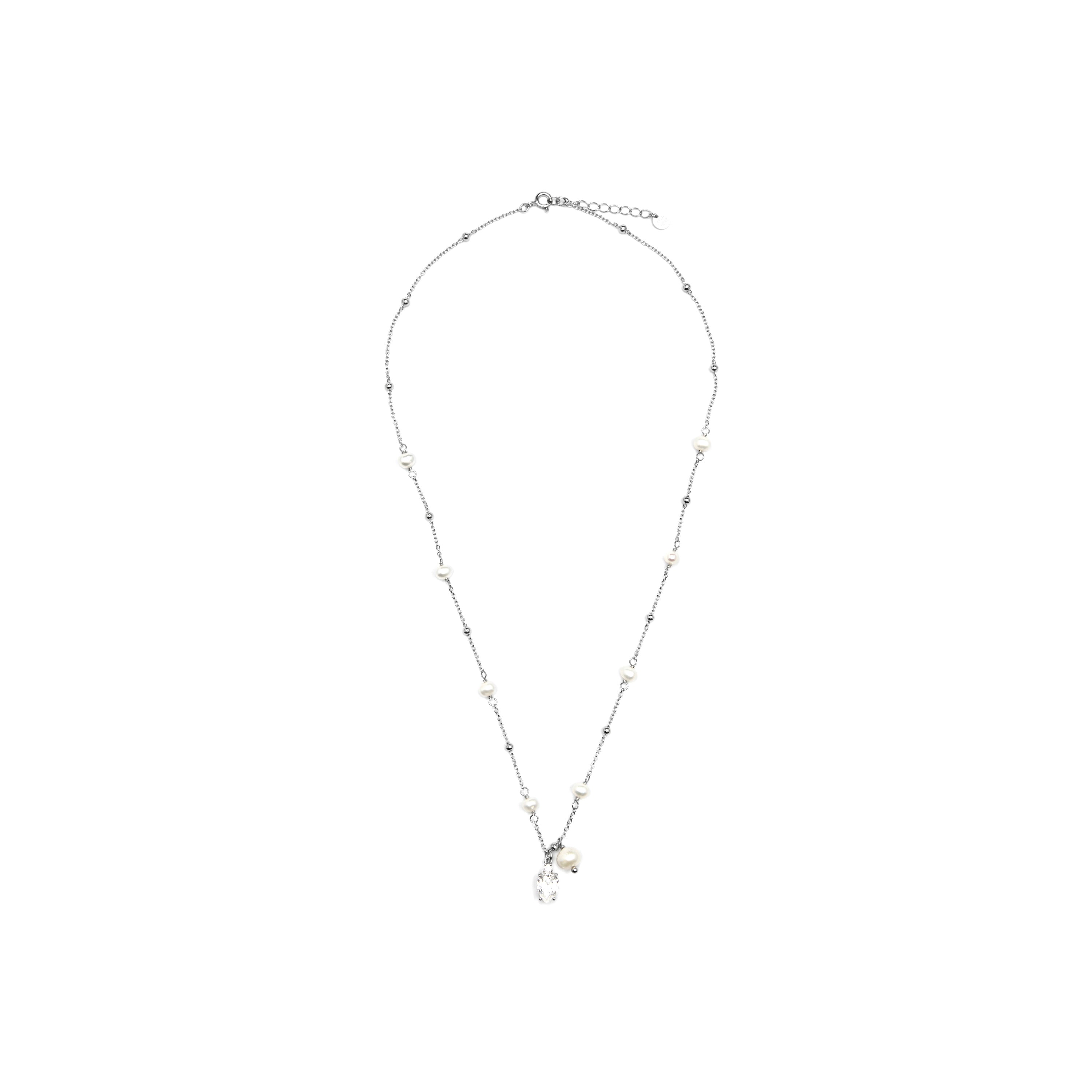 Collana in Argento Sterling 925 e Zirconia Brillante con finitura rodiata - Lebao