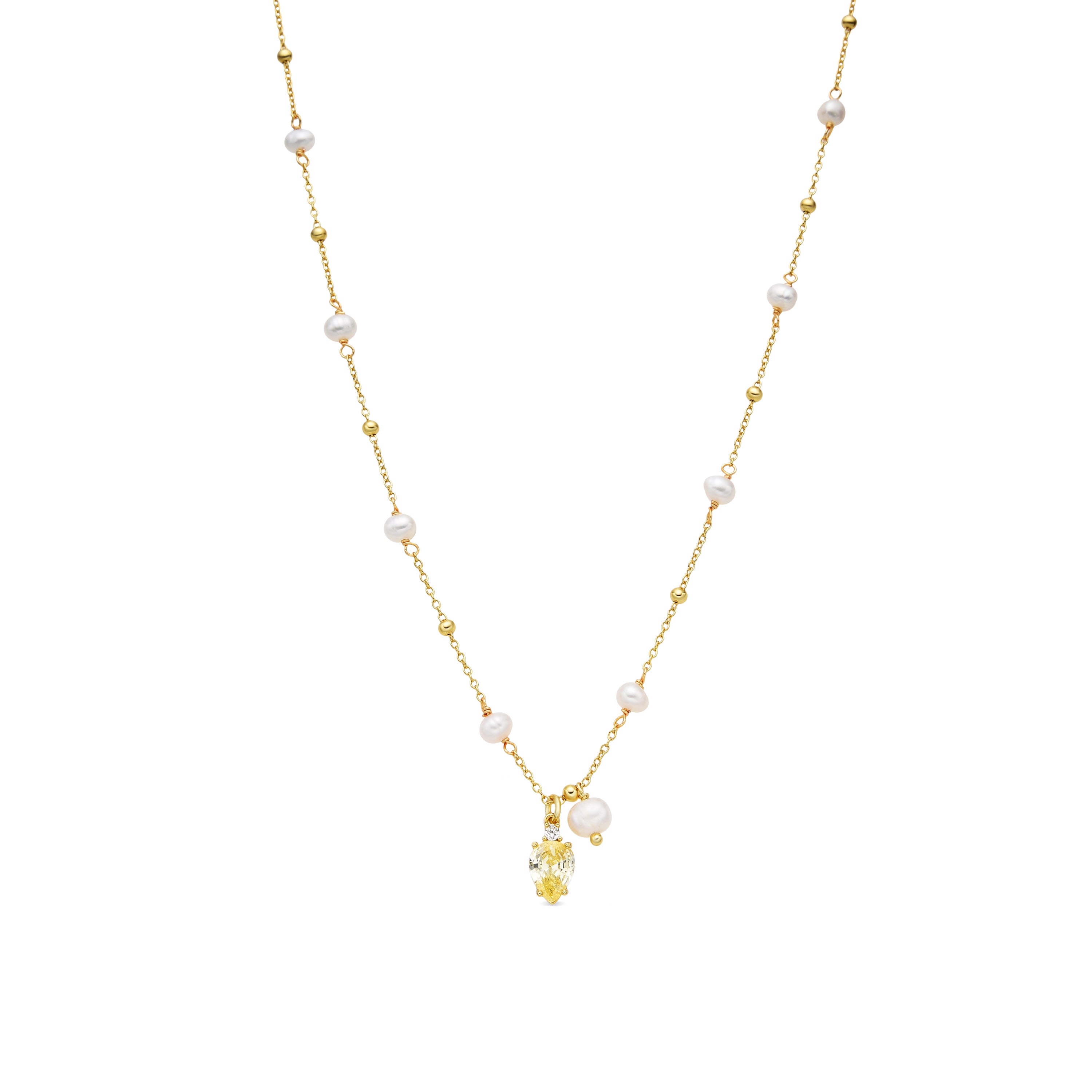 Collar de Plata de Ley 925 y Circonita Brillante acabado rodio - Lebao