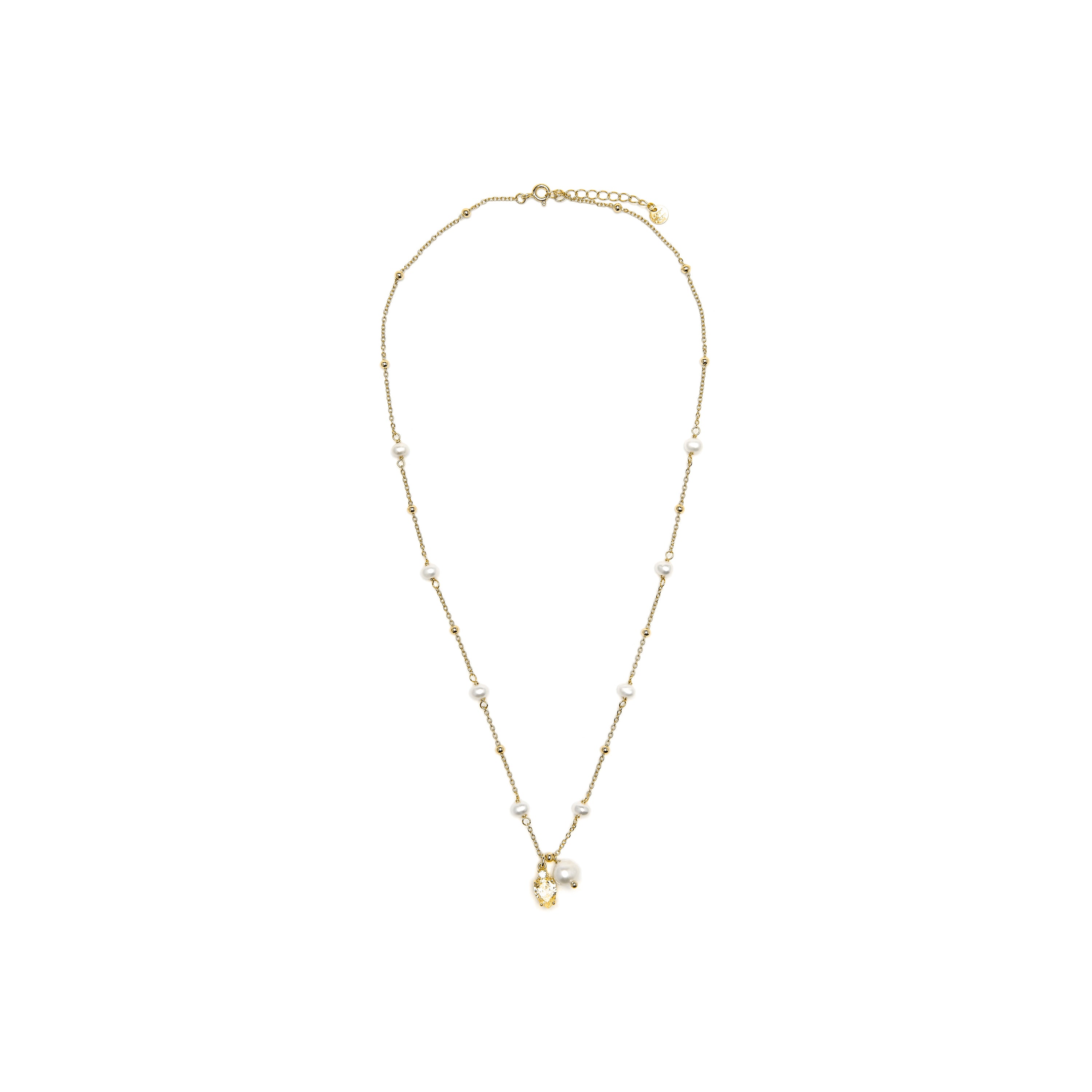 Collana in Argento Sterling 925 e Zirconia Brillante con finitura rodiata - Lebao