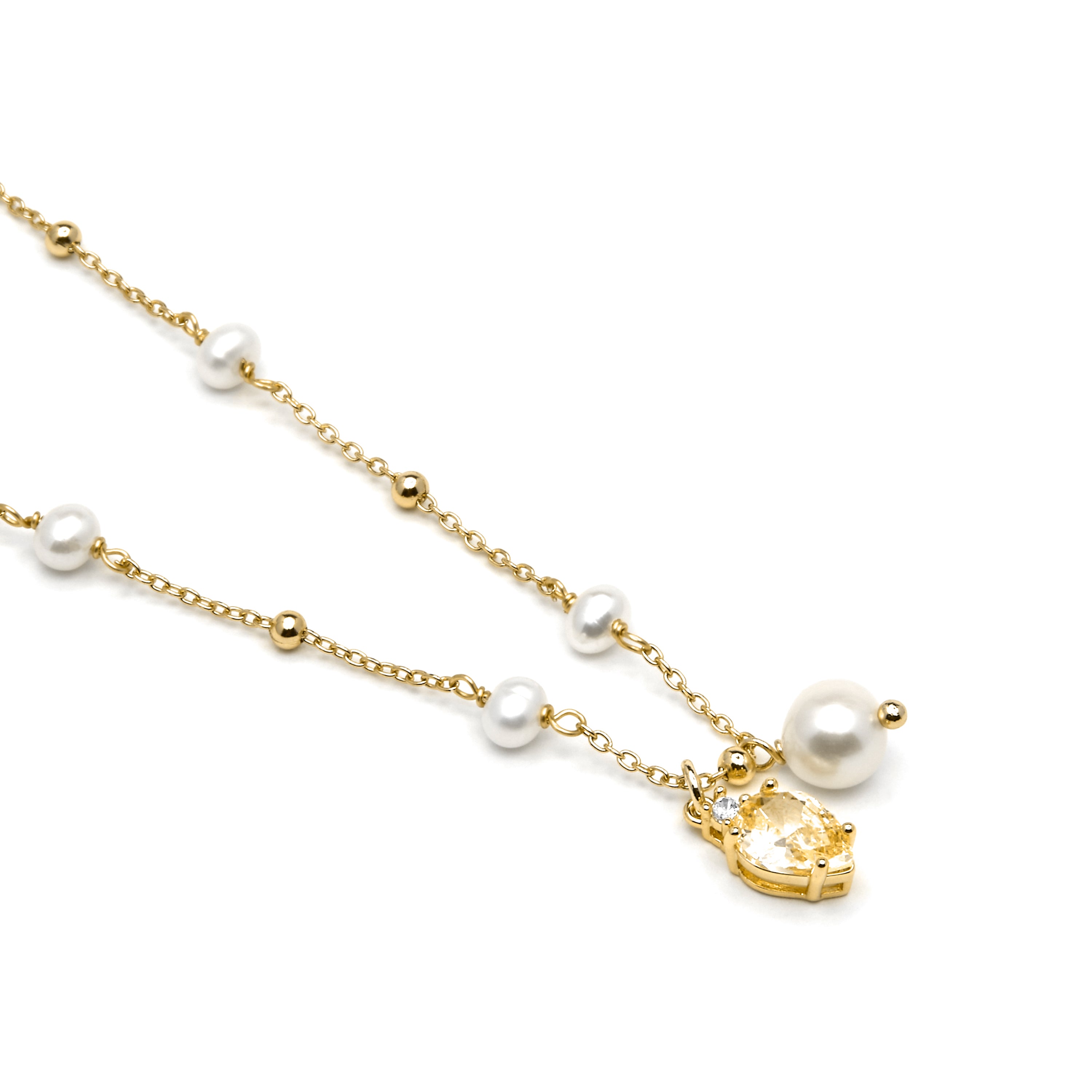 Collana in Argento Sterling 925 e Zirconia Brillante con finitura rodiata - Lebao