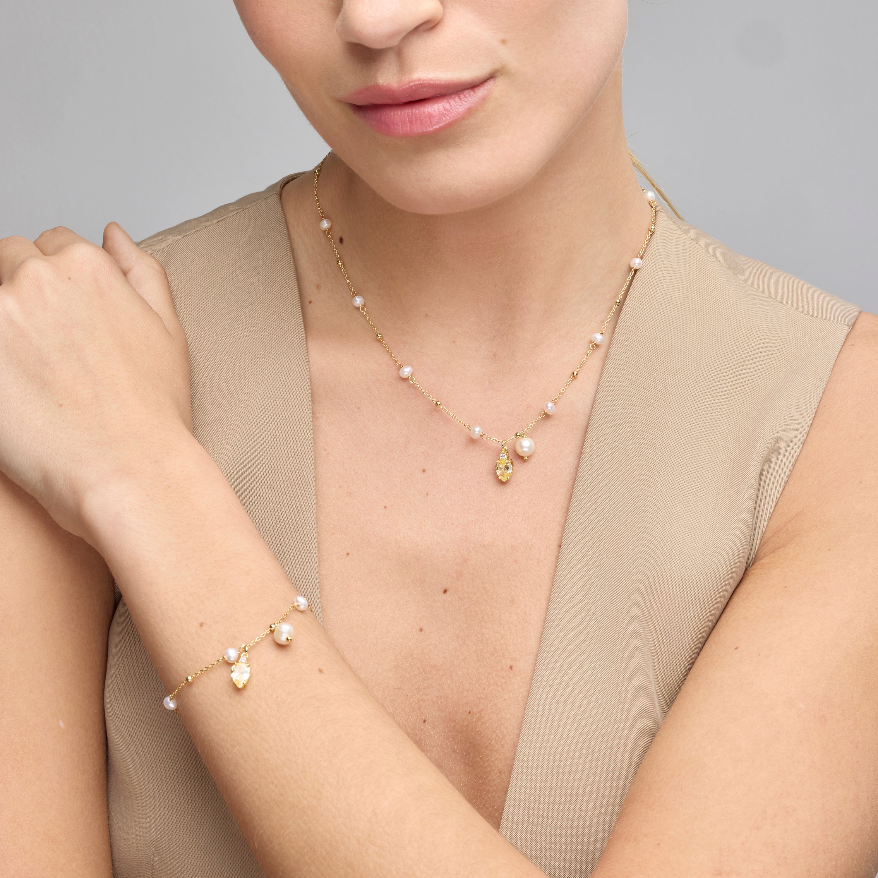 Collana in Argento Sterling 925 e Zirconia Brillante con finitura rodiata - Lebao