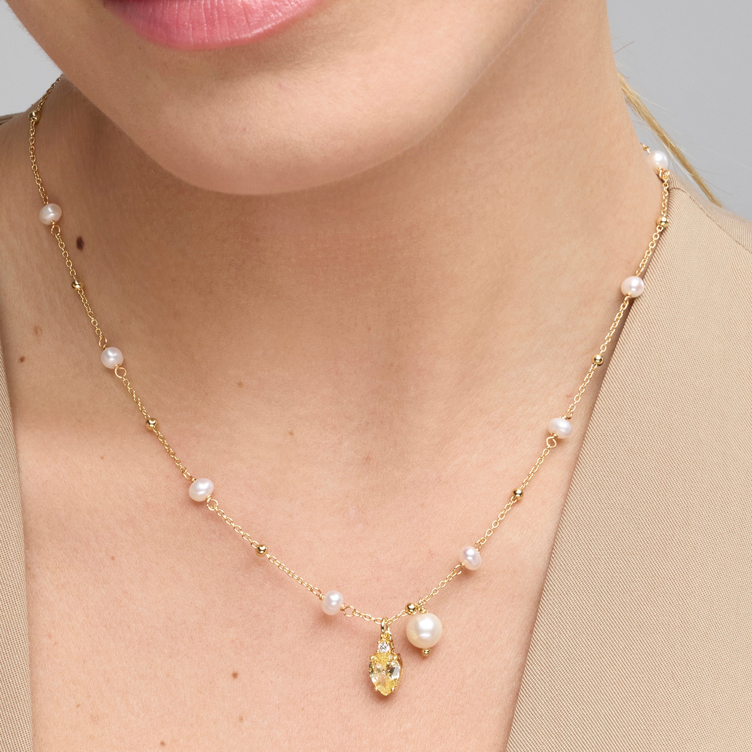Collana in Argento Sterling 925 e Zirconia Brillante con finitura rodiata - Lebao