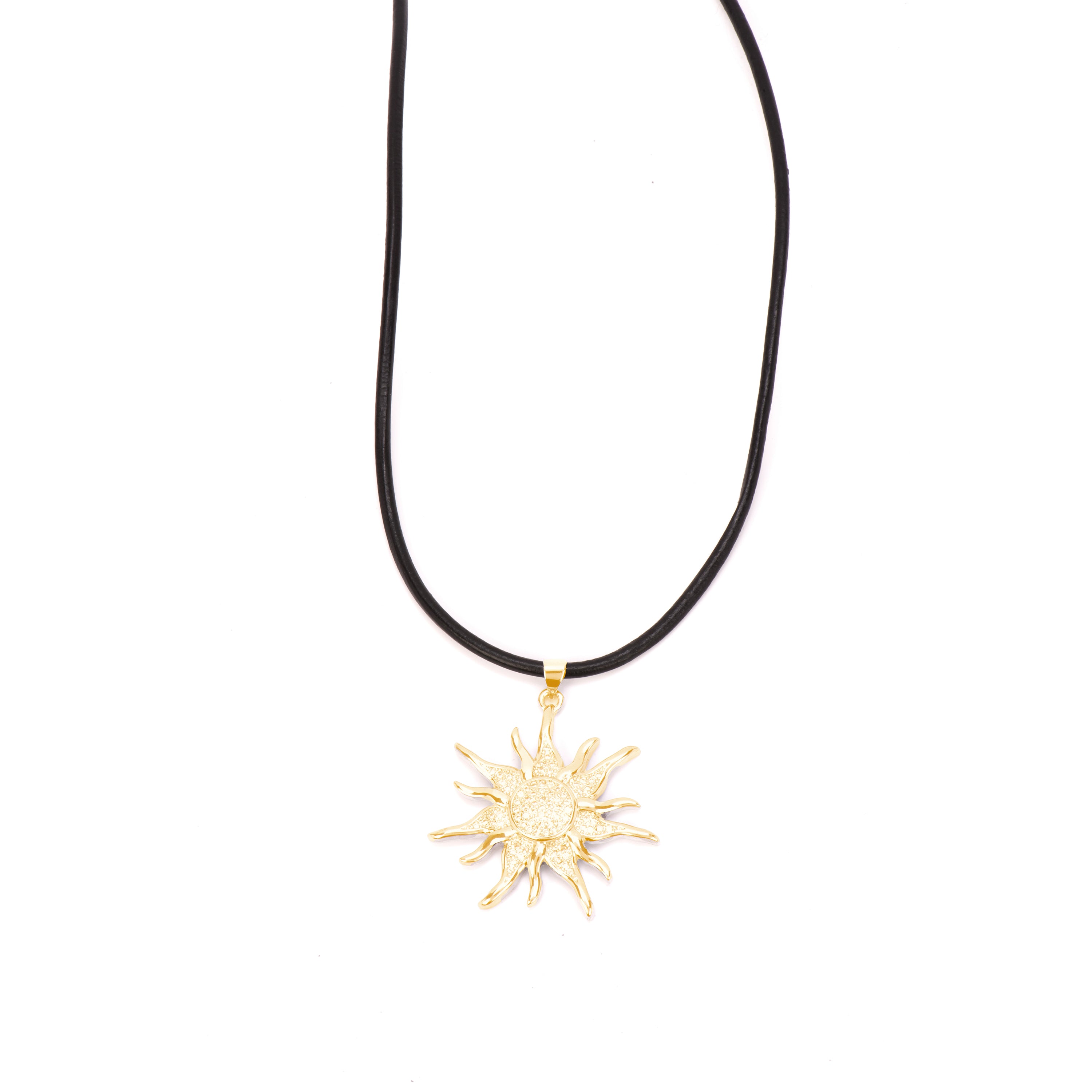 Colar de Prata de Lei 925 e Zircónia Brilhante acabamento em ouro amarelo de 18k - Erover