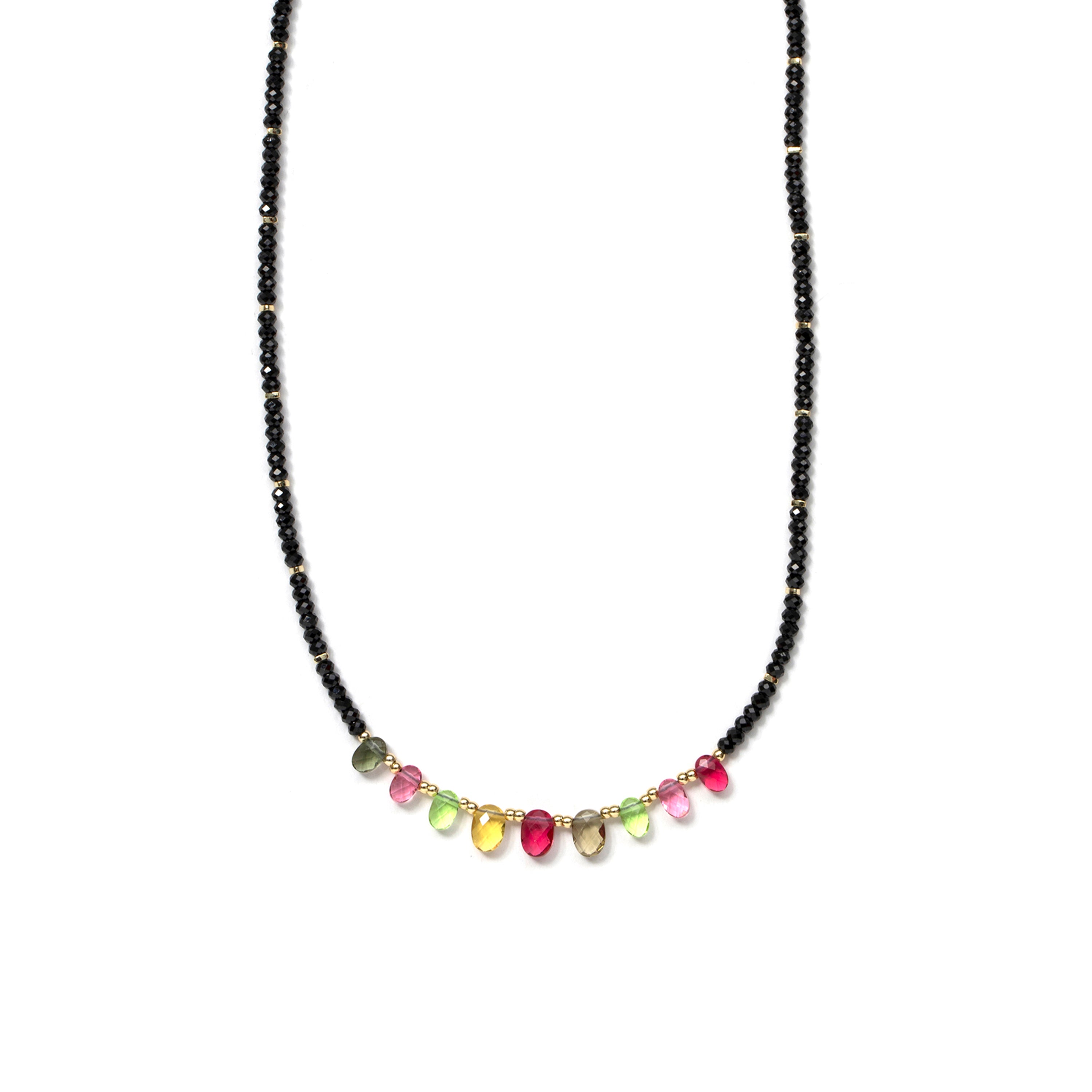 Halskette aus weißem Perlmutt mit 18k Gelbgold-Finish - Lilu