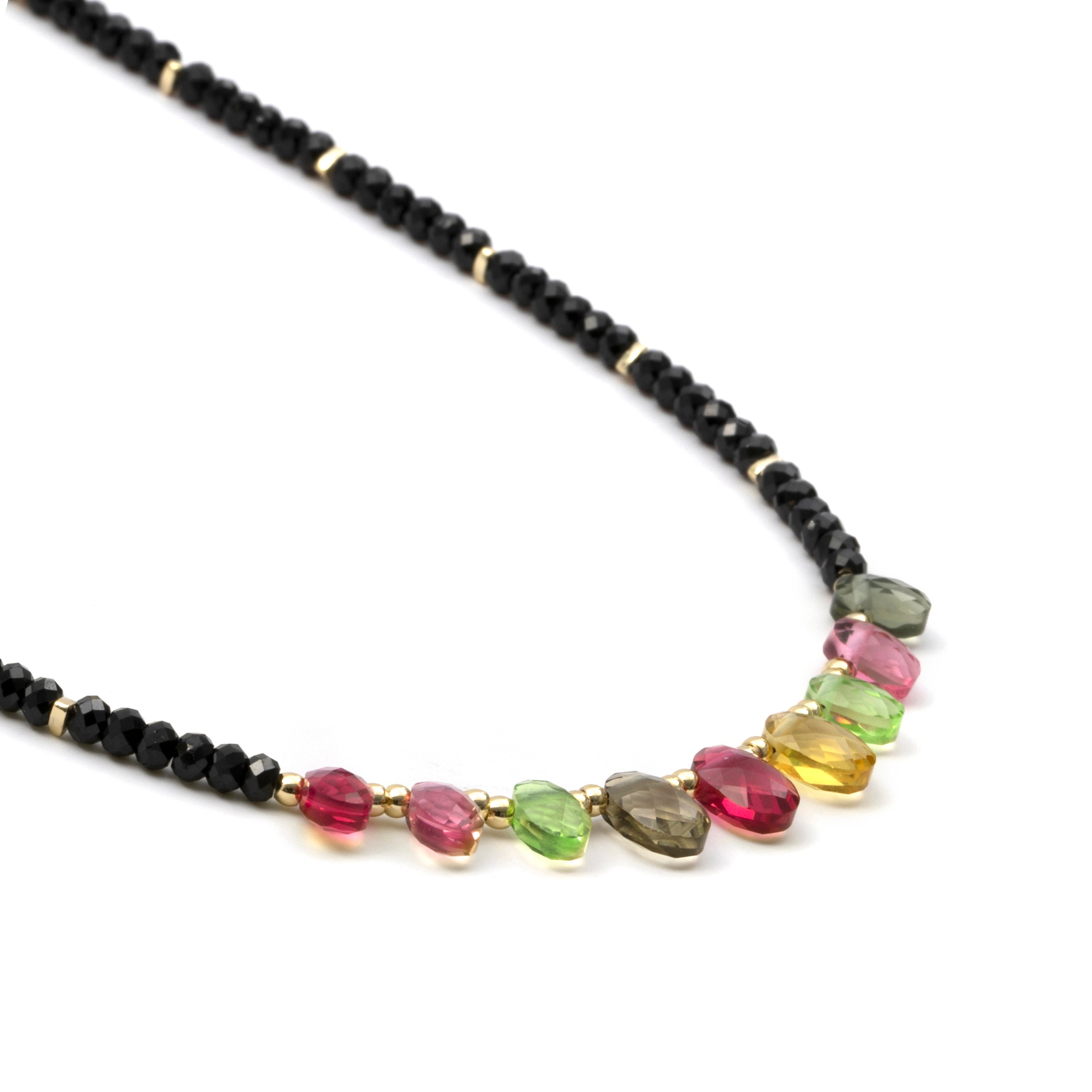 White Mother-of-Pearl Necklace with 18k Yellow Gold Finish - Lilu